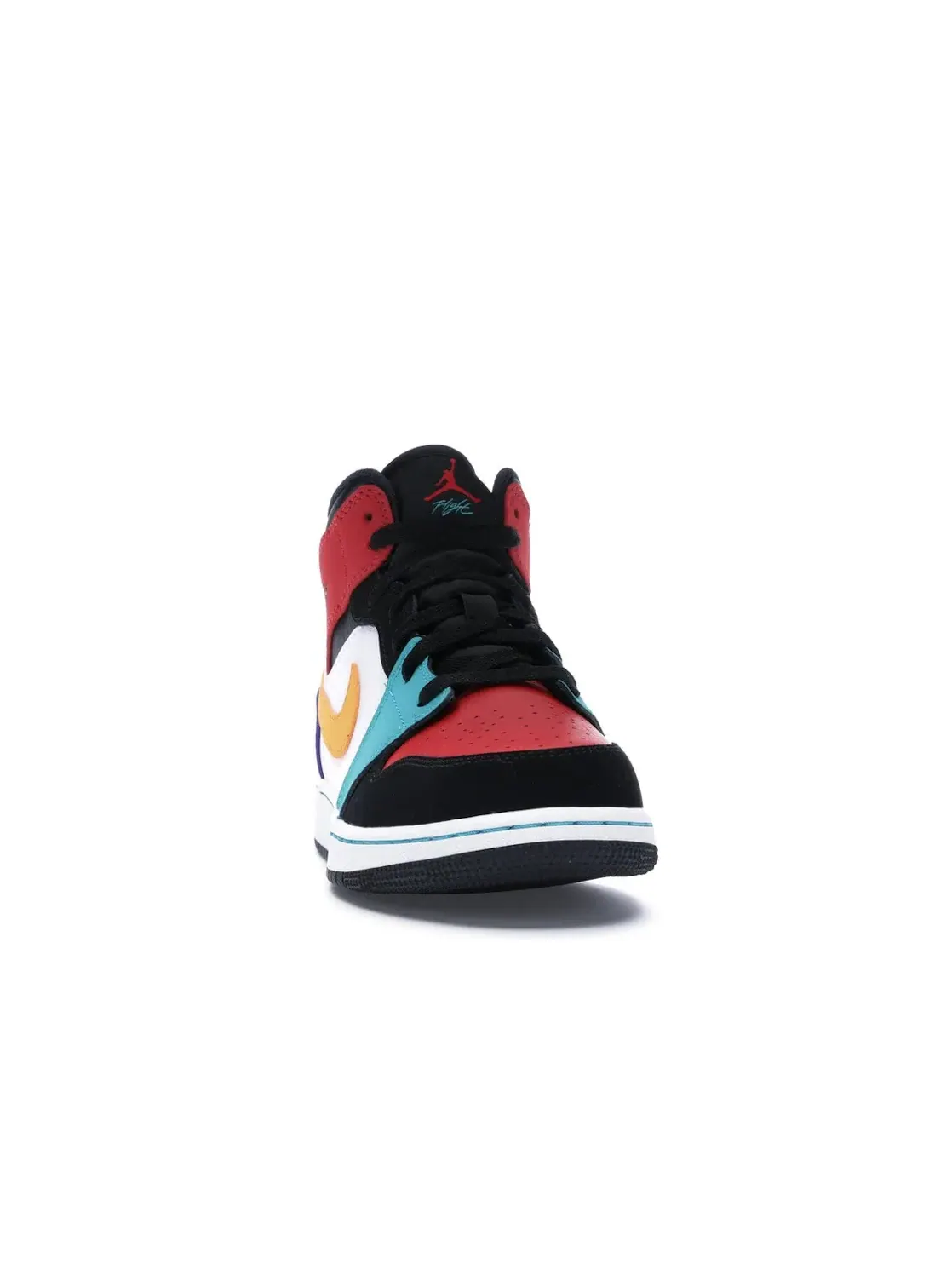 Детские кроссовки с разноцветным дизайном Jordan 1 Mid Jordan — изображение 2 из 4