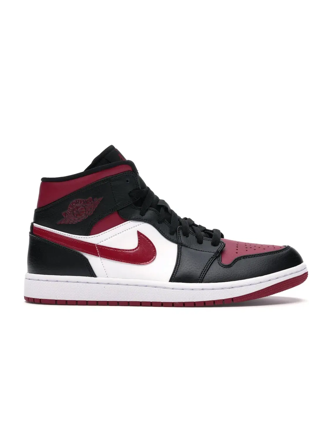 Мужские кроссовки Lifestyle Jordan 1 Mid Bred Toe Jordan — изображение 1 из 4, черный/красный-белый