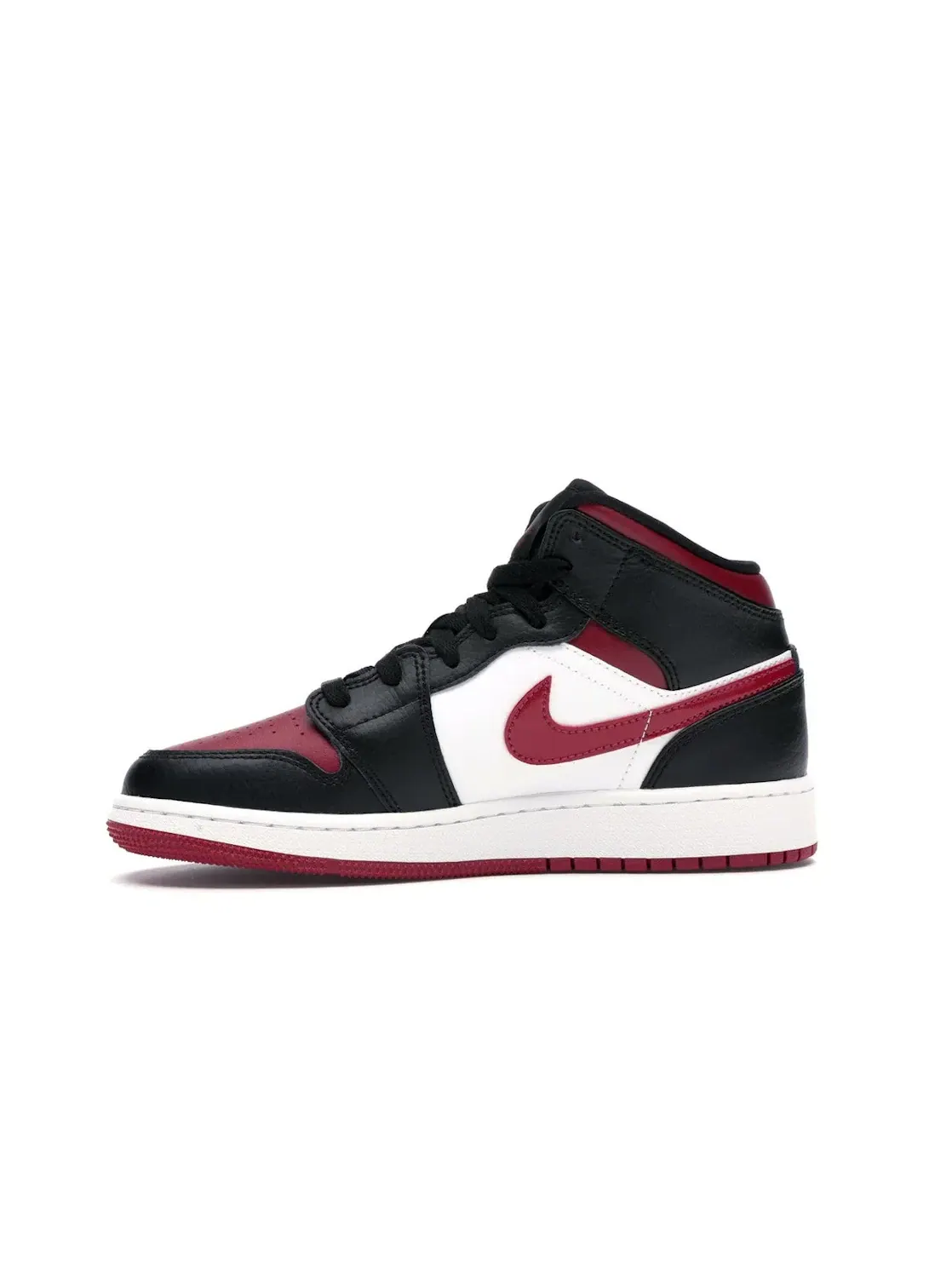 Детский кед Air Jordan 1 Mid Bred Toe Jordan — изображение 3 из 4, черный/красный-белый