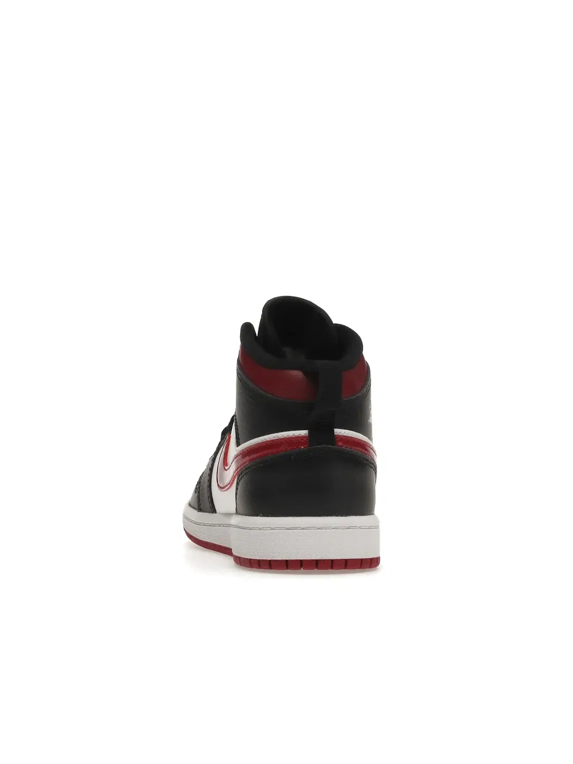 Детские кроссовки с высоким берцем Jordan 1 Mid Bred Toe Jordan — изображение 4 из 4, черный/красный-белый