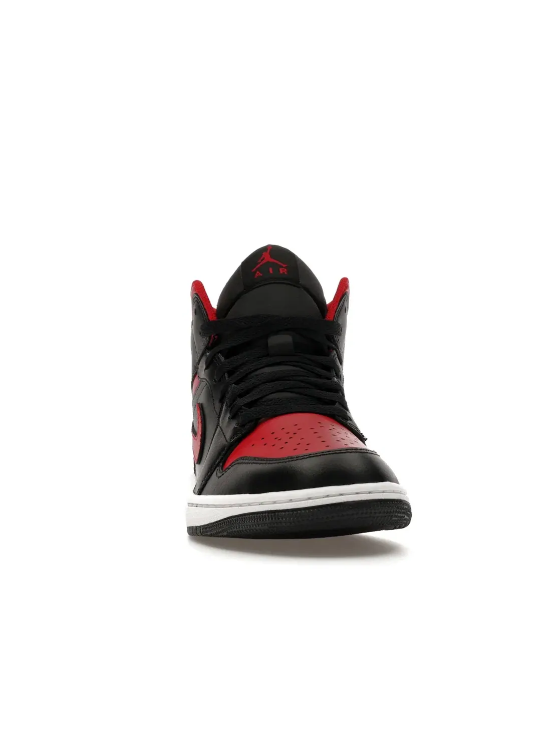 Мужские кроссовки с обновленным дизайном Jordan 1 Mid Bred Twist Jordan — изображение 2 из 4, черный/красный/белый