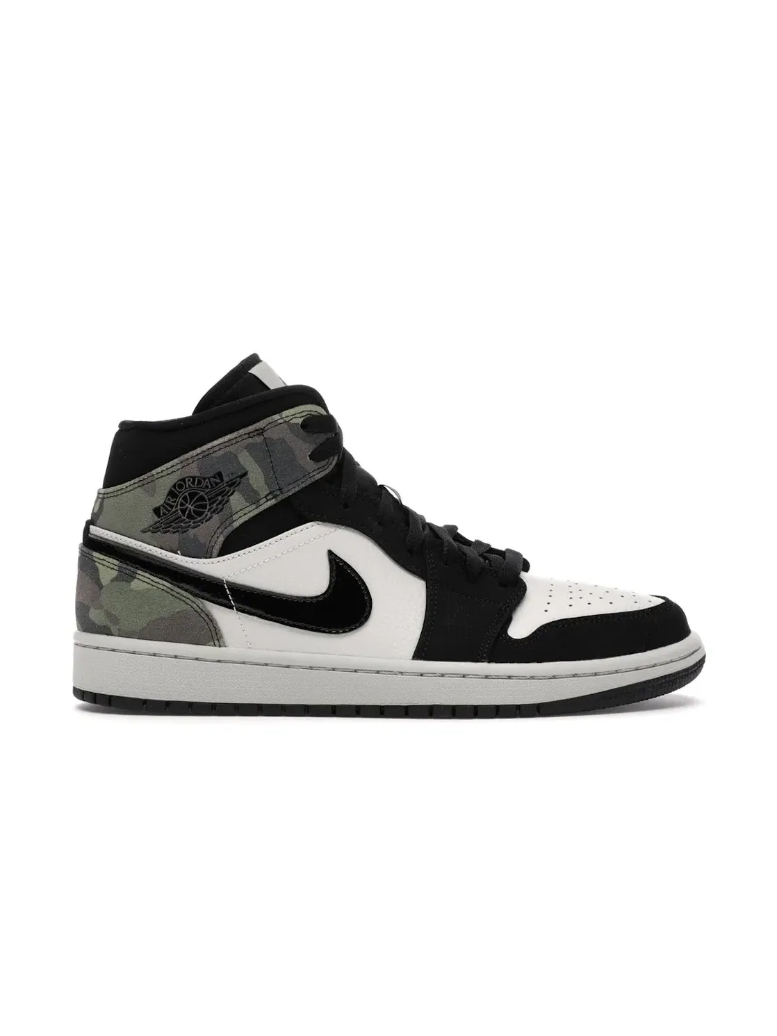 Мужские кроссовки с камуфляжным принтом Jordan 1 Mid Jordan — изображение 1 из 4, светлый/черный