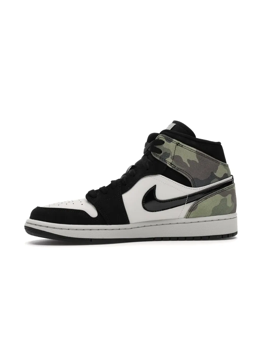 Мужские кроссовки с камуфляжным принтом Jordan 1 Mid Jordan — изображение 3 из 4, светлый/черный