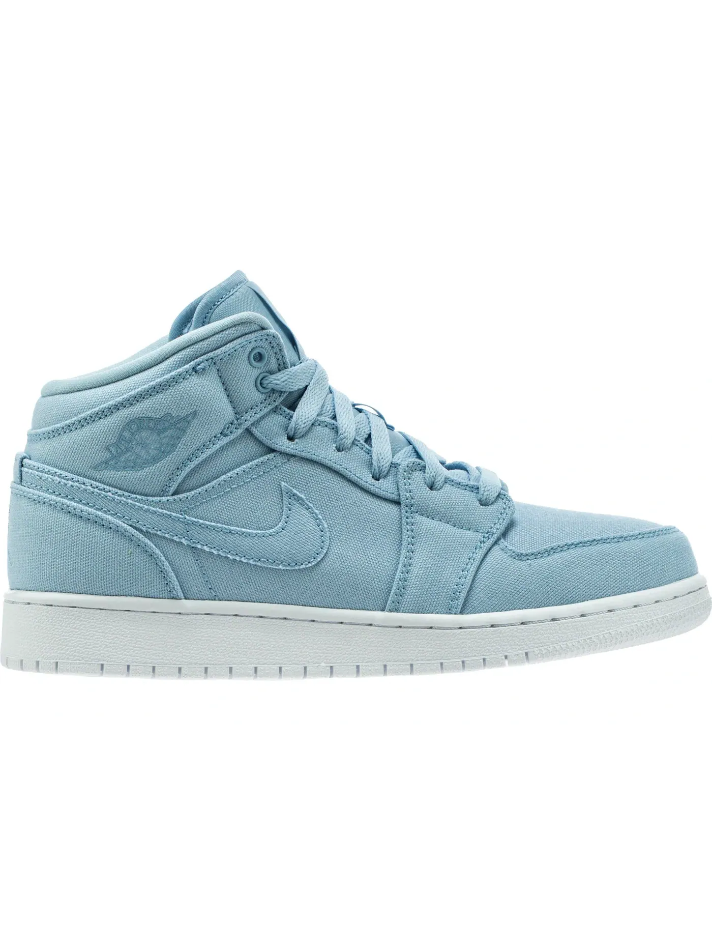 Детские кроссовки Lifestyle с принтом Jordan 1 Mid Jordan — изображение 1 из 1, синий/синий-белый