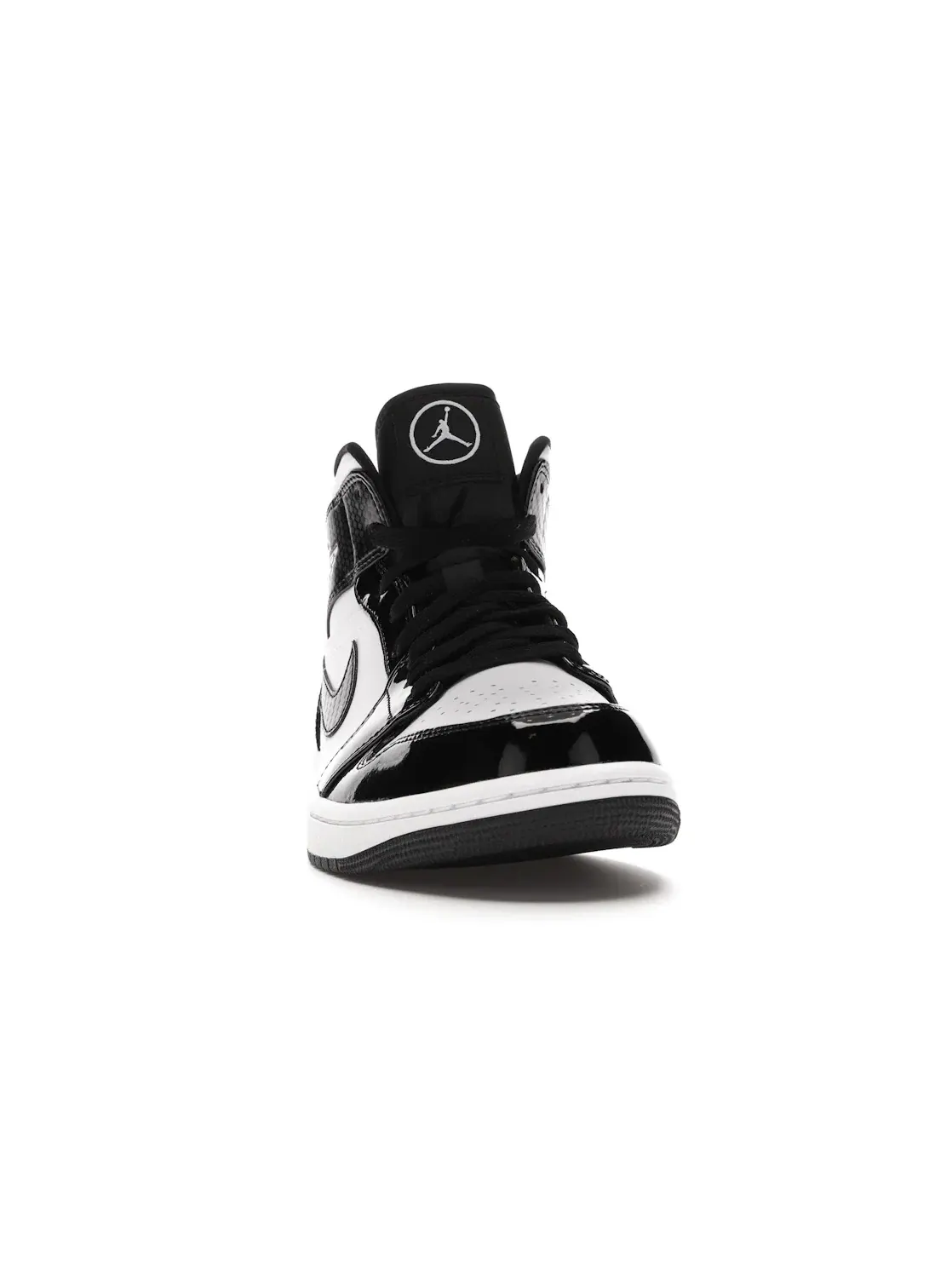 Мужские кроссовки с патентованной кожи Carbon Fiber Jordan 1 Mid Jordan — изображение 2 из 4, черный/белый-черный