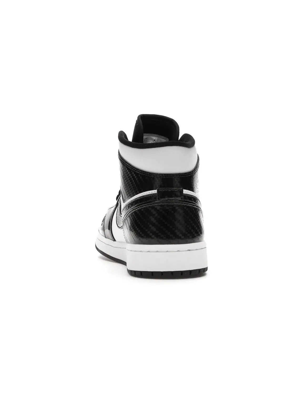 Мужские кроссовки с патентованной кожи Carbon Fiber Jordan 1 Mid Jordan — изображение 4 из 4, черный/белый-черный
