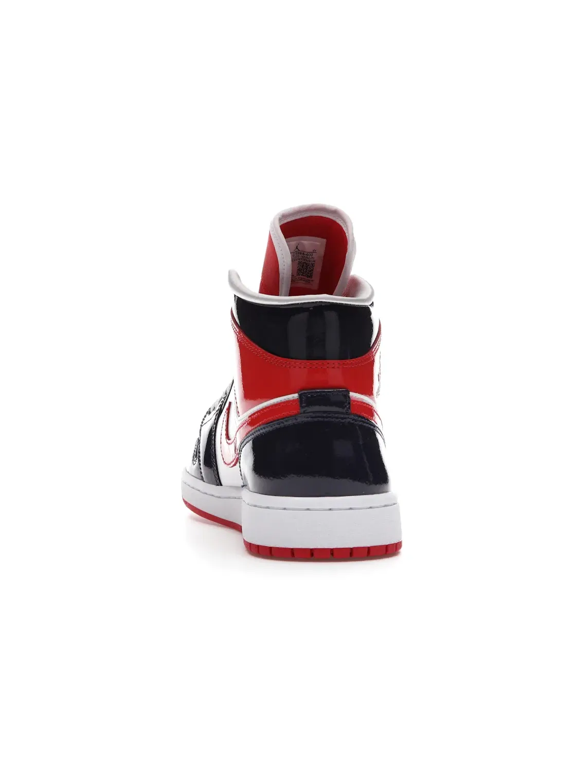 Женские кроссовки кожаные с патентной кожей Jordan 1 Mid — изображение 4 из 4, темно-синий/красный
