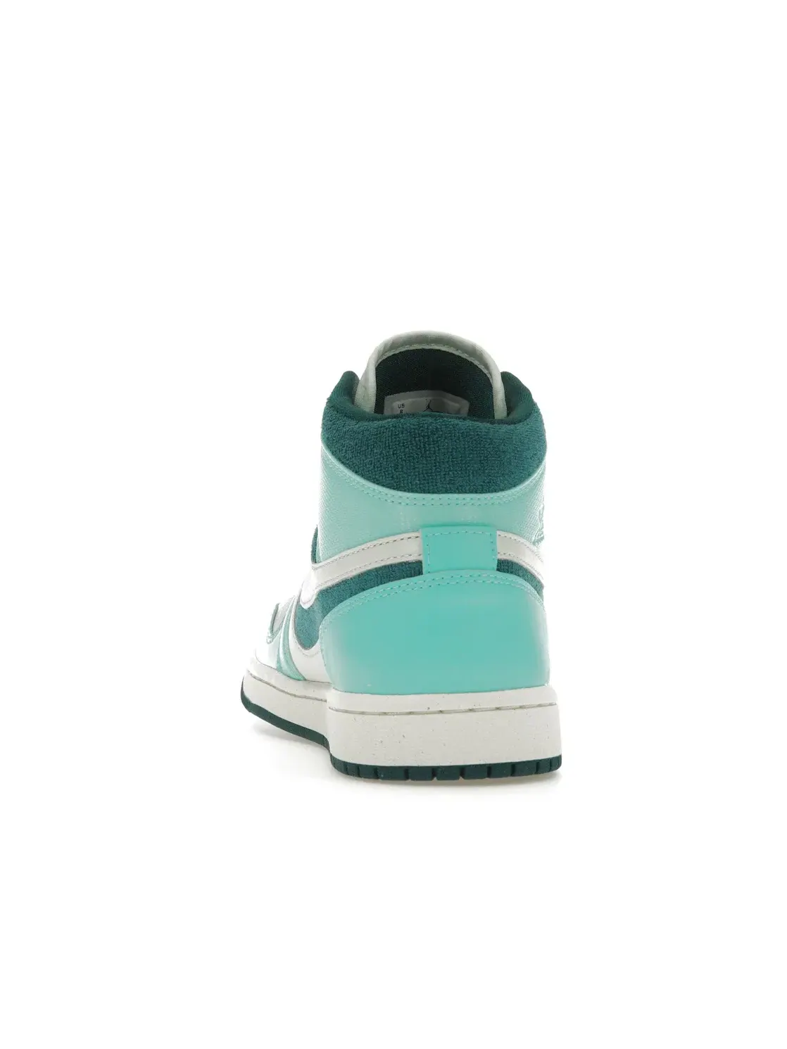 Женские кроссовки с патентованной кожей и вставками из велюра Jordan 1 Mid Jordan — изображение 4 из 4, зеленый