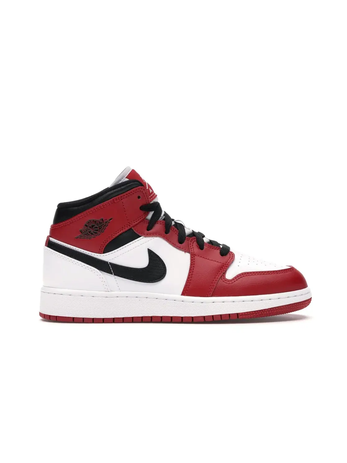 Детские кроссовки с повседневным дизайном Jordan 1 Mid Jordan — изображение 1 из 4, белый/красный-черный