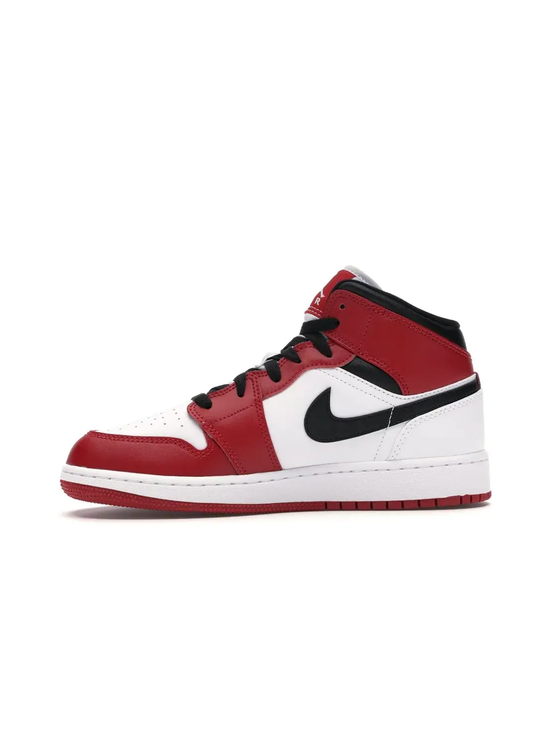 Детские кроссовки с повседневным дизайном Jordan 1 Mid Jordan — изображение 3 из 4, белый/красный-черный