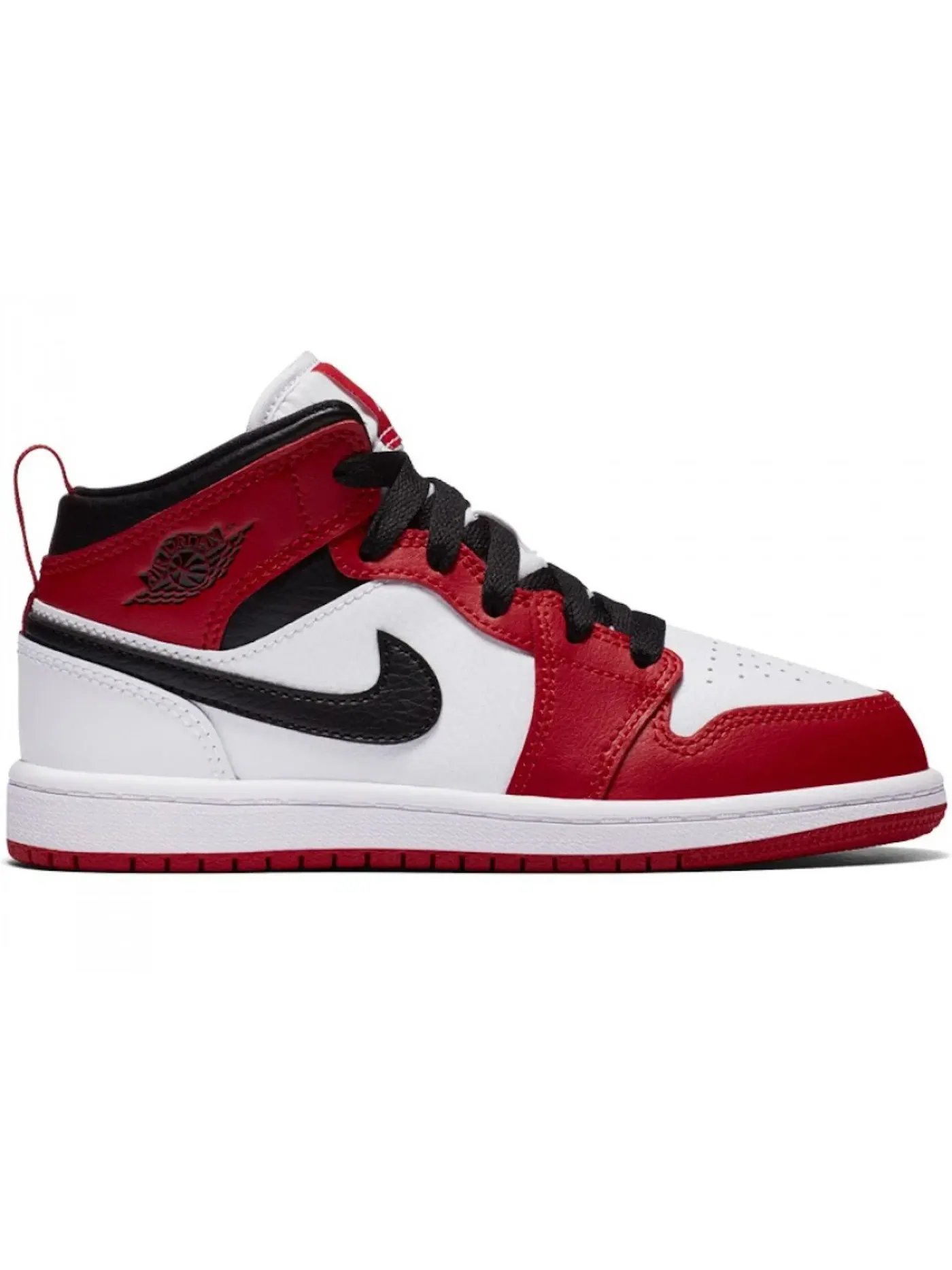 Детские кроссовки с высоким берцем Jordan 1 Mid Chicago 2020 PS Jordan — изображение 1 из 1, белый/красный-черный