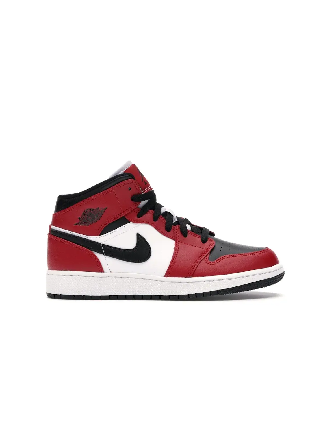 Детские кроссовки с высоким берцем Jordan 1 Mid Chicago Black Toe Jordan — изображение 1 из 4, черный/черный-красный