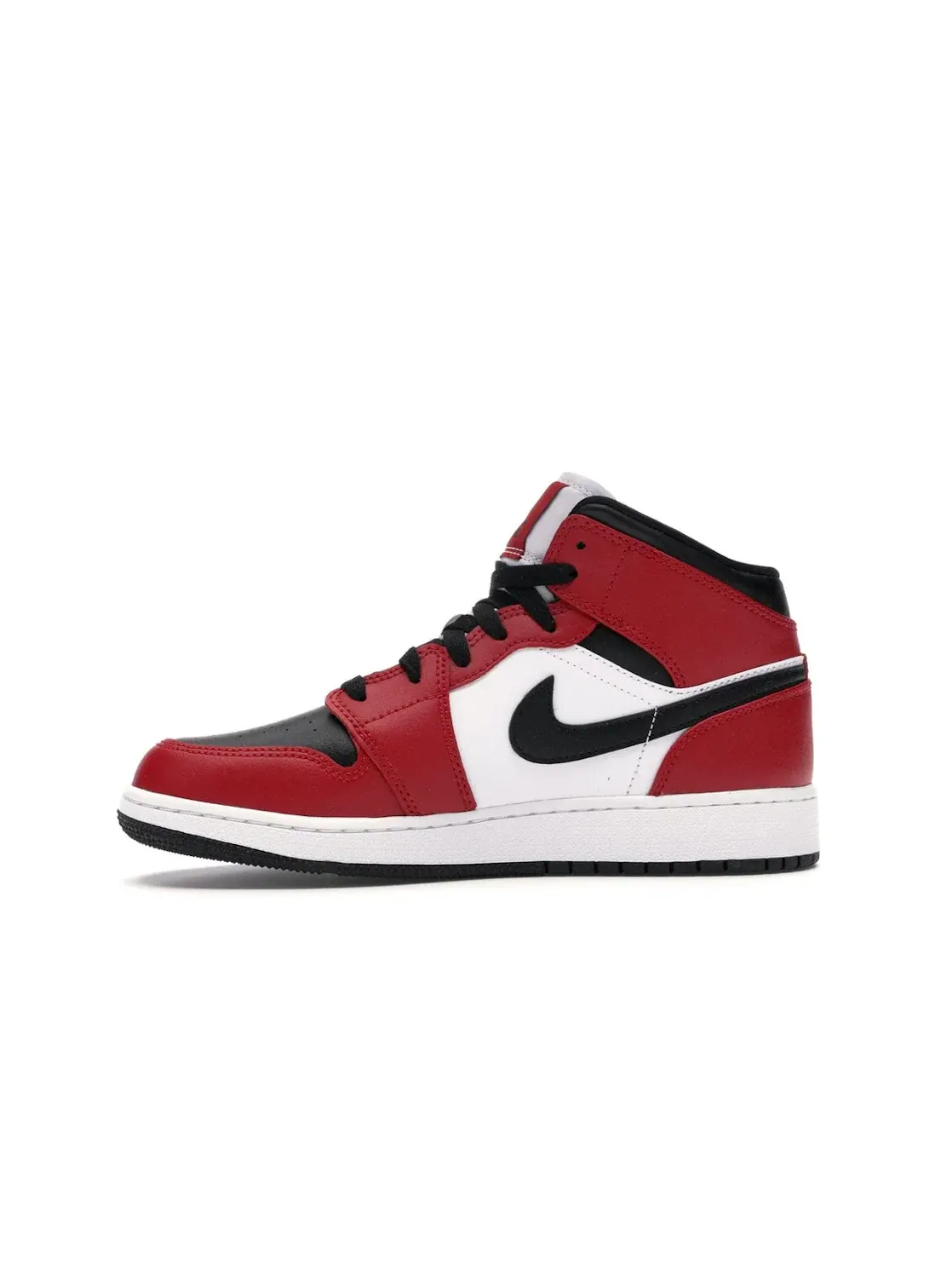 Детские кроссовки с высоким берцем Jordan 1 Mid Chicago Black Toe Jordan — изображение 3 из 4, черный/черный-красный