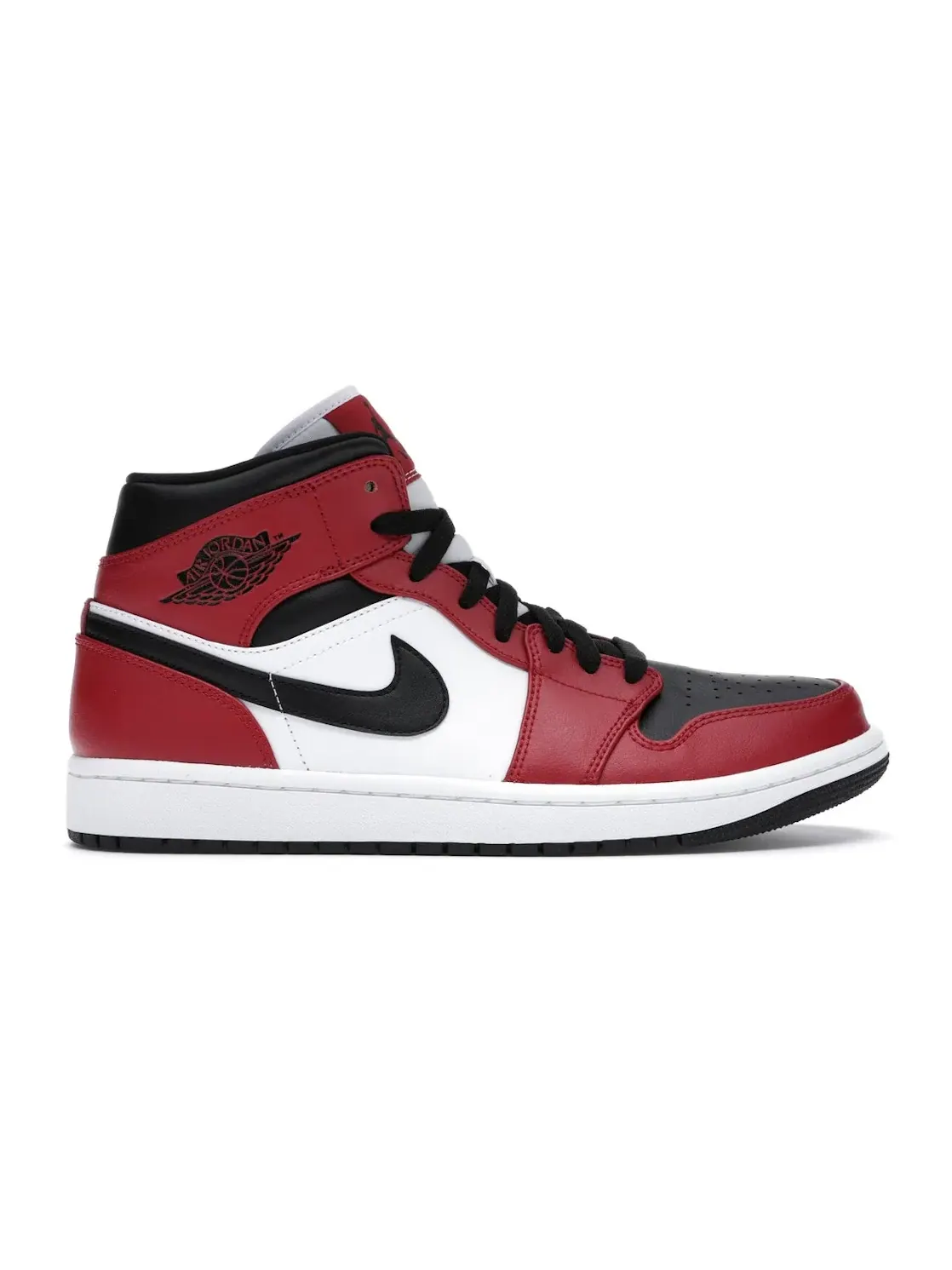 Мужские кроссовки из кожи и нейлона Jordan 1 Mid Jordan — изображение 1 из 4, черный красный белый
