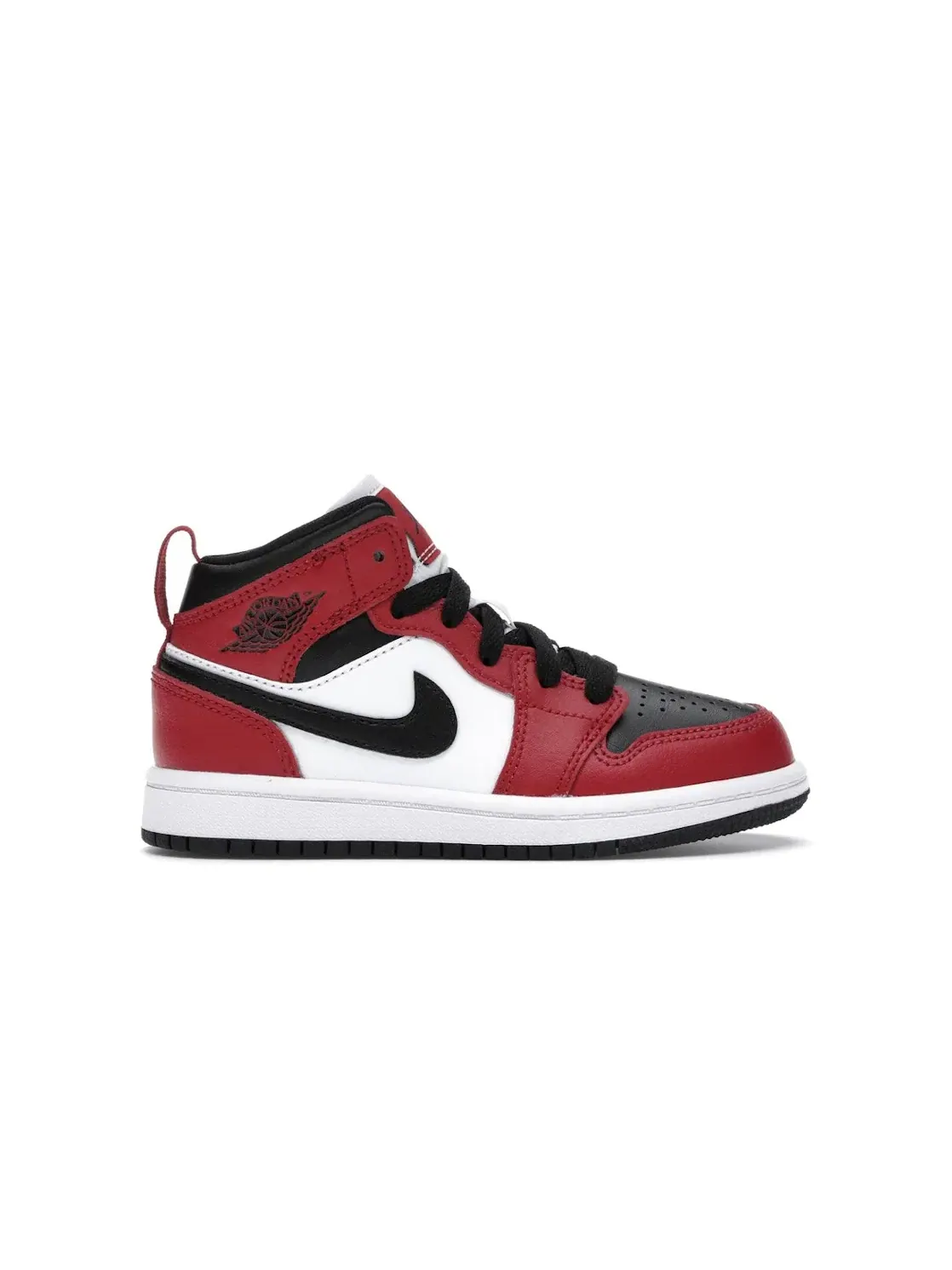 Детские кроссовки Lifestyle с принтом Jordan 1 Mid Chicago Toe (PS) Jordan — изображение 1 из 4, черный красный-черный