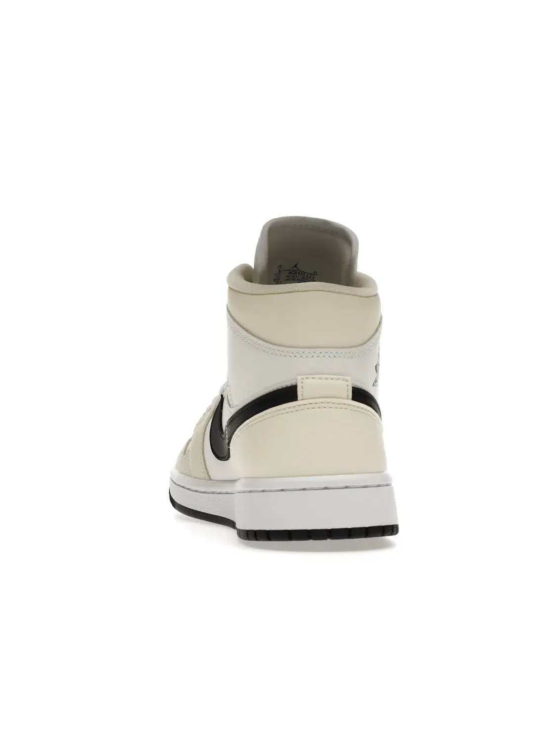 Женские кроссовки Lifestyle с кожаным верхом Jordan 1 Mid Coconut Milk Jordan — изображение 4 из 4, черный-белый-белый