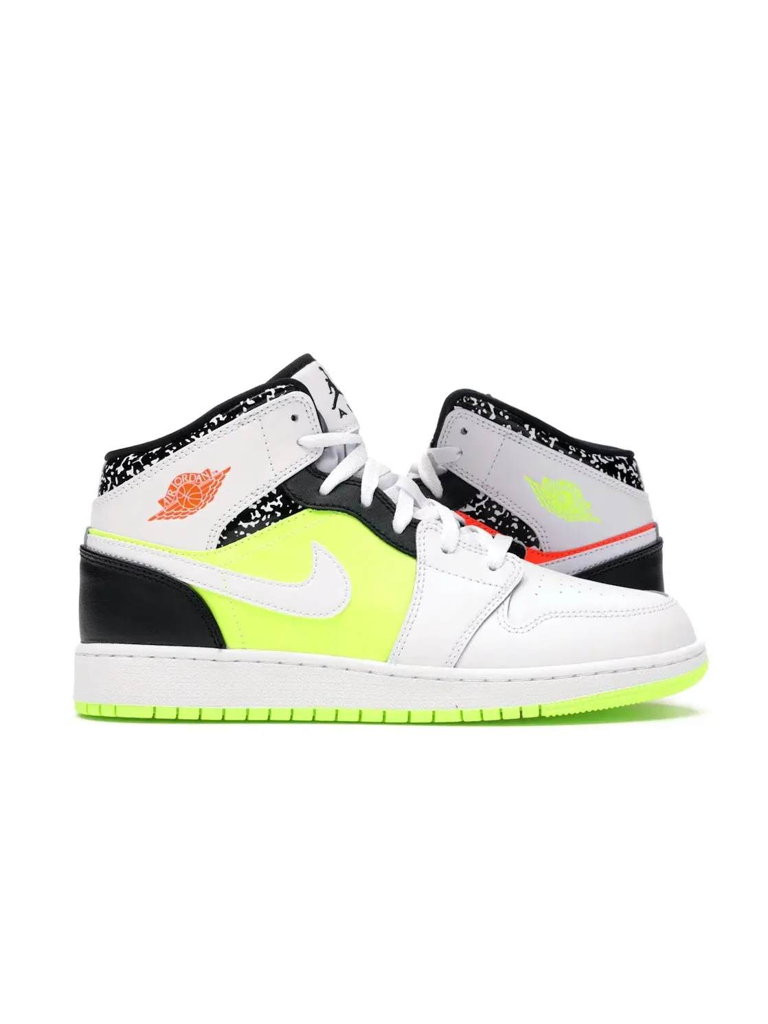 Детские кроссовки Lifestyle с принтом Jordan 1 Mid Composition Notebook Jordan — изображение 1 из 4, оранжевый/-черный-белый
