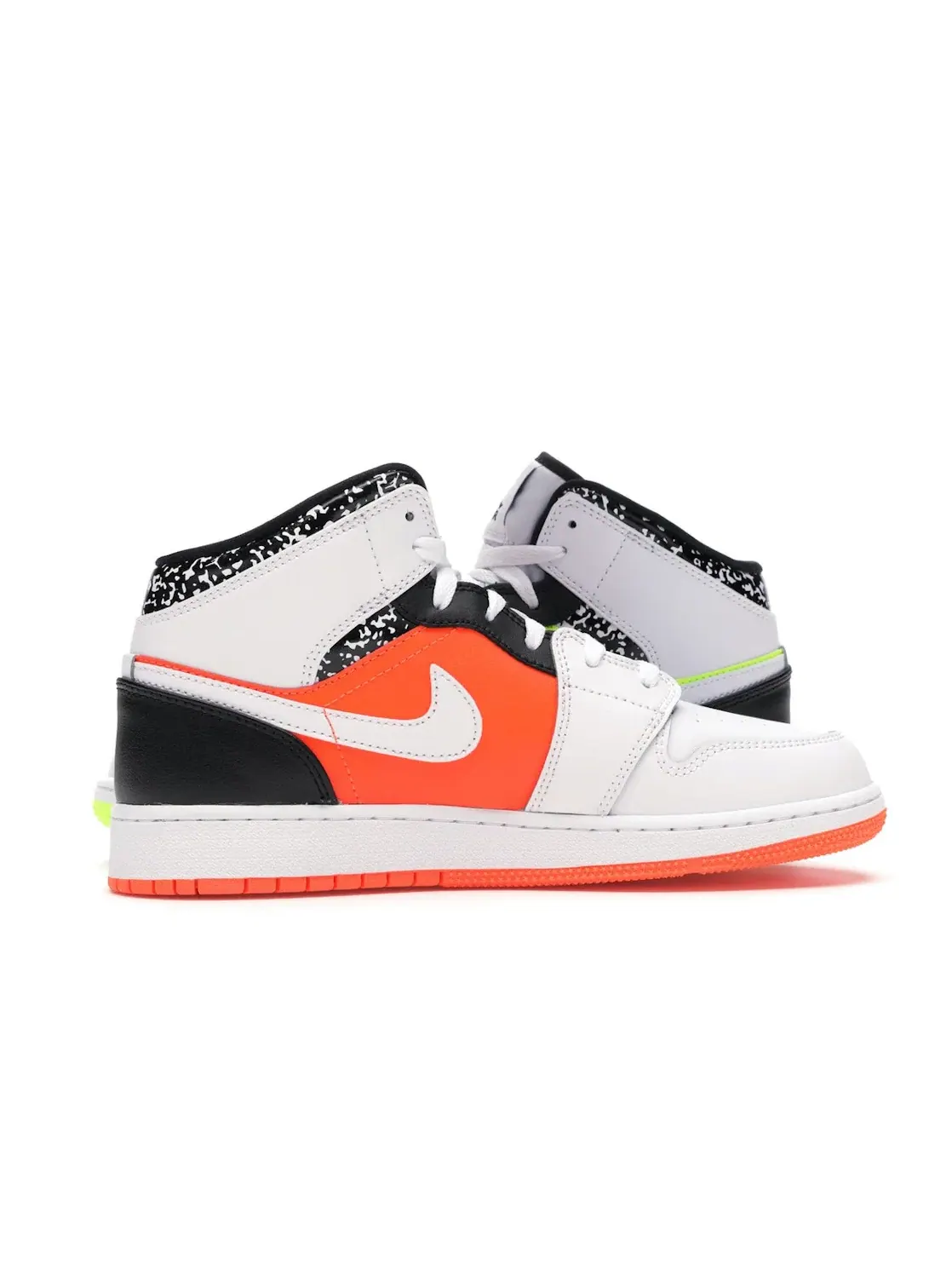 Детские кроссовки Lifestyle с принтом Jordan 1 Mid Composition Notebook Jordan — изображение 3 из 4, оранжевый/-черный-белый