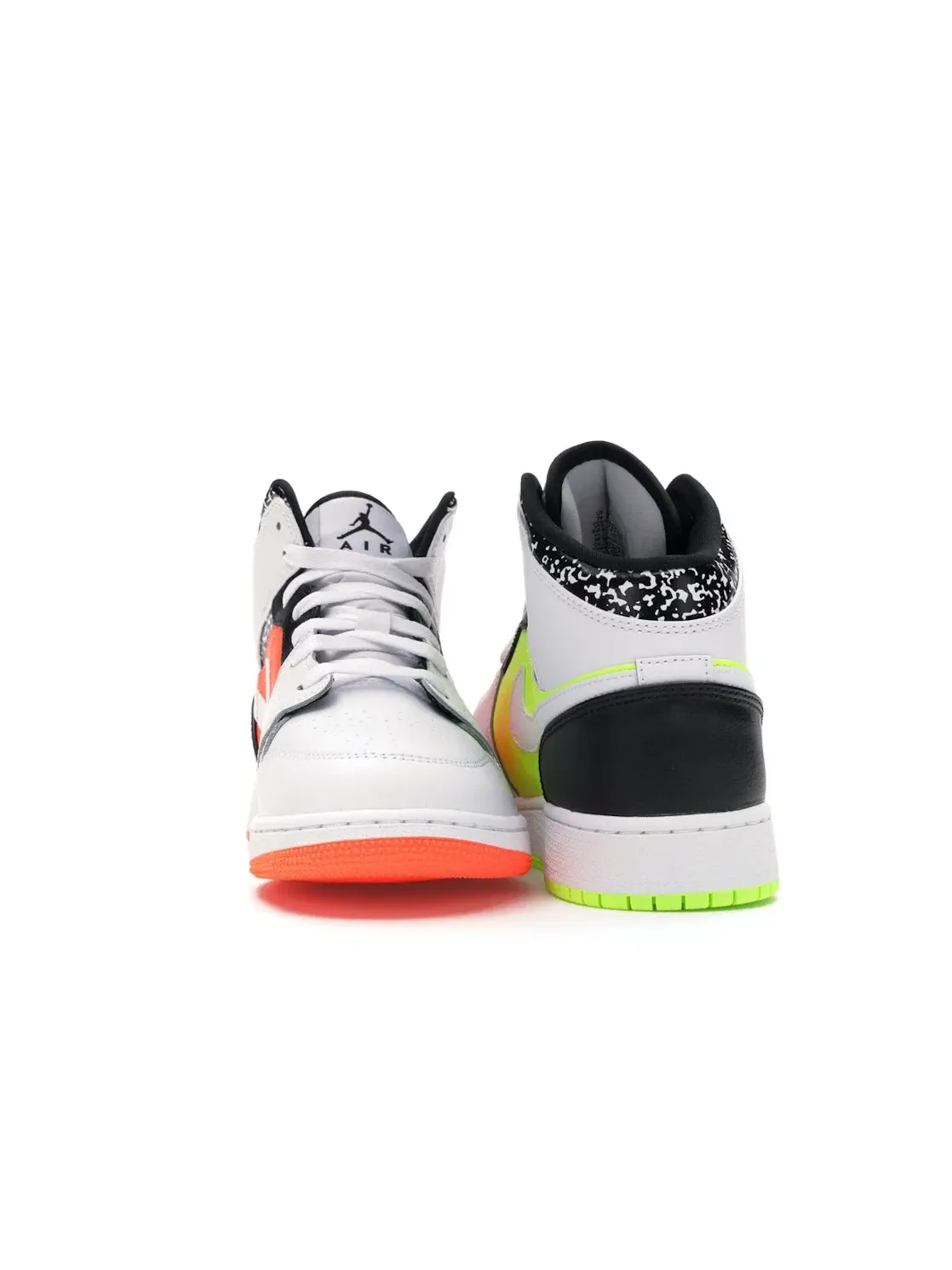Детские кроссовки Lifestyle с принтом Jordan 1 Mid Composition Notebook Jordan — изображение 4 из 4, оранжевый/-черный-белый