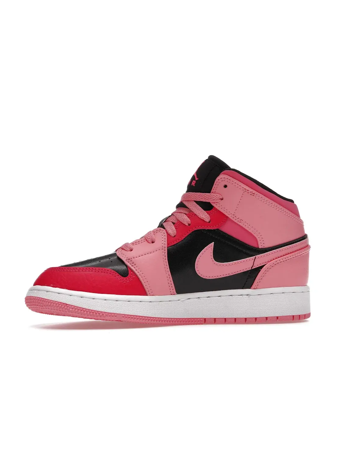 Детские кроссовки с цветными вставками Jordan 1 Mid Jordan — изображение 3 из 4, розовый/черный