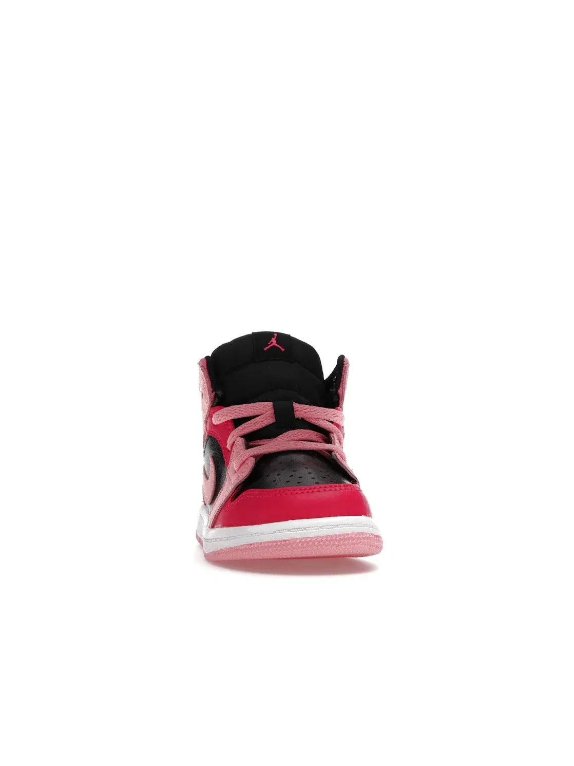 Детские кроссовки с кожаным верхом Jordan 1 Mid Jordan — изображение 2 из 4, розовый/черный