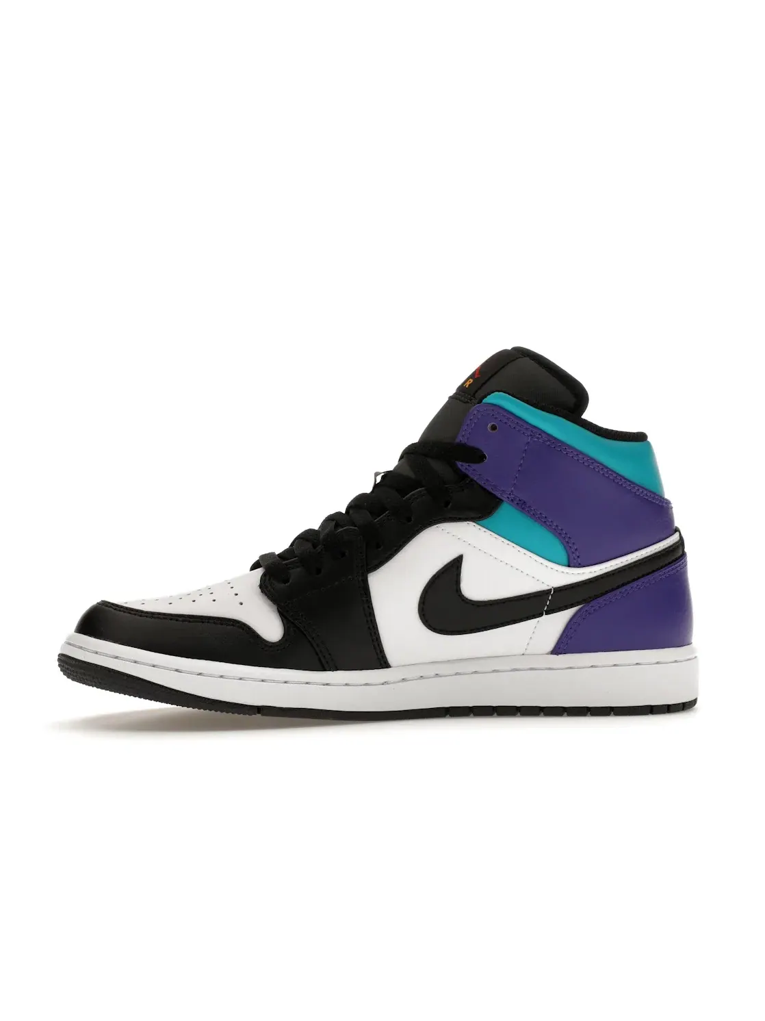 Мужские кроссовки с высоким берцем Jordan 1 Mid Jordan — изображение 3 из 4, белый/фиолетовый--черный