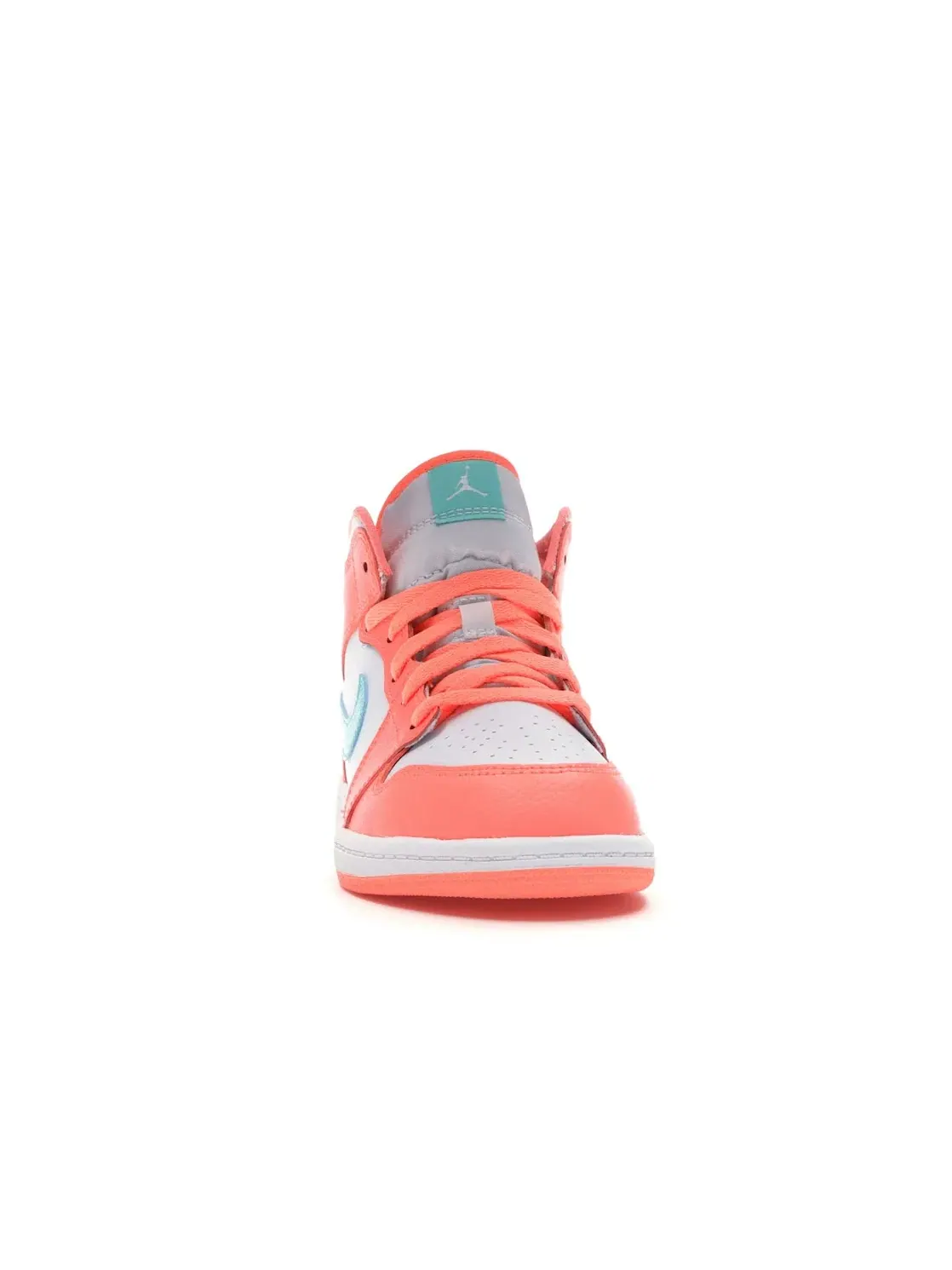 Детские кроссовки Lifestyle с высоким берцем Jordan 1 Mid Jordan Crimson Pulse/Light Aqua-White — изображение 2 из 4