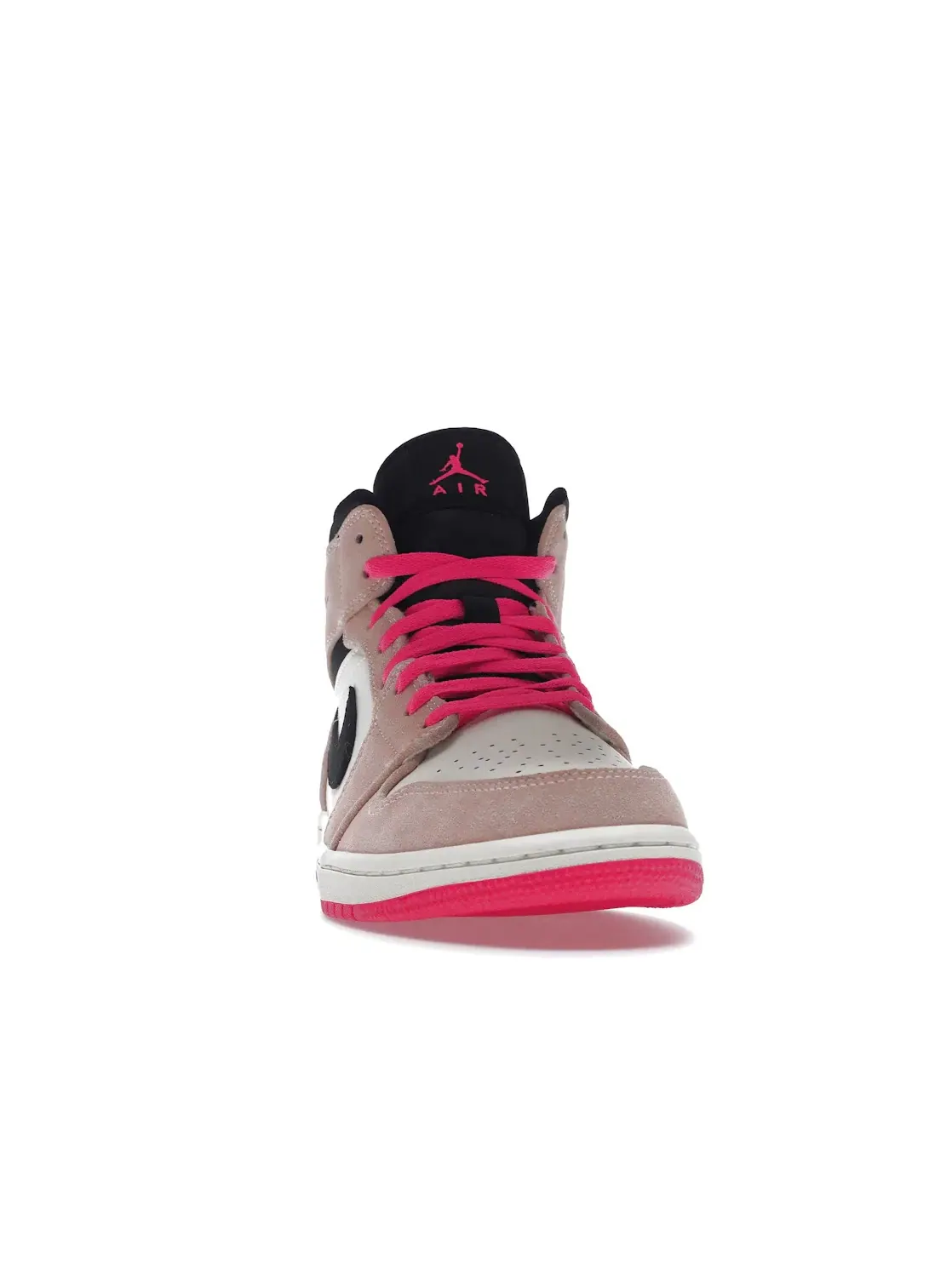 Мужские кроссовки Lifestyle с перфорированным носком Jordan 1 Mid Jordan — изображение 2 из 4, розовый-черный