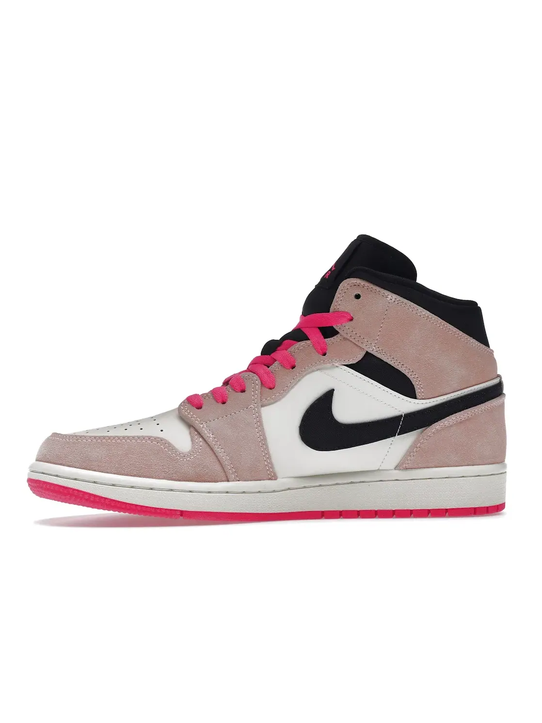 Мужские кроссовки Lifestyle с перфорированным носком Jordan 1 Mid Jordan — изображение 3 из 4, розовый-черный