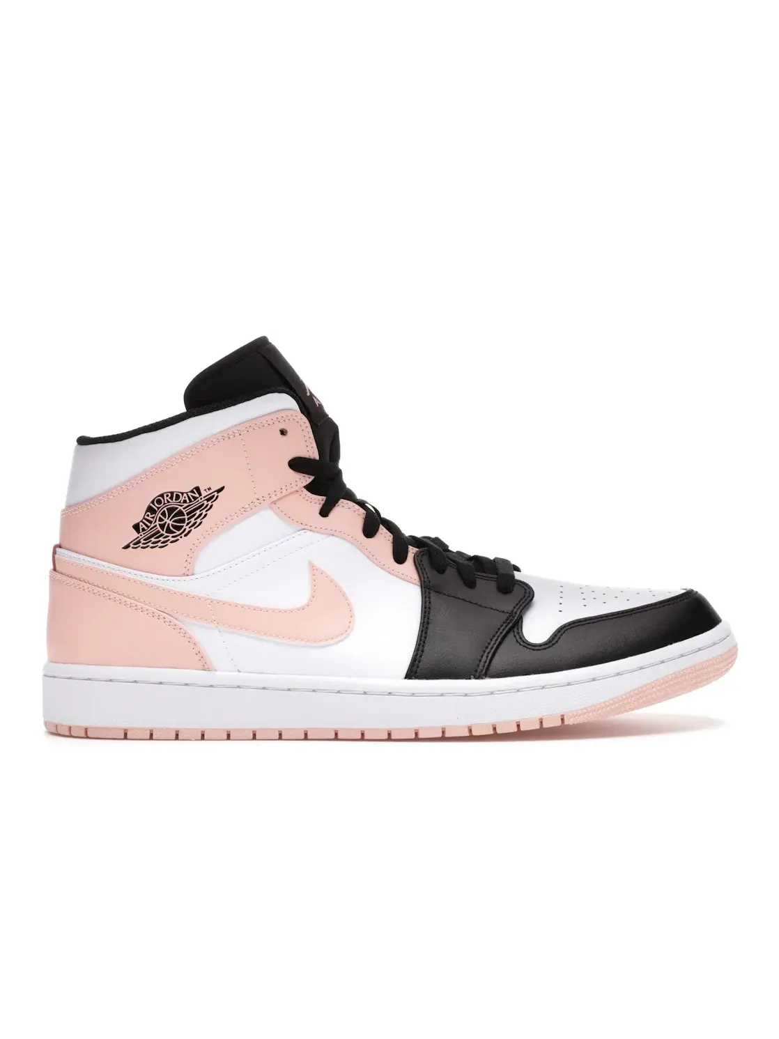 Мужские кроссовки с кожаным верхом Jordan 1 Mid — изображение 1 из 4, белый/оранжевый-черный