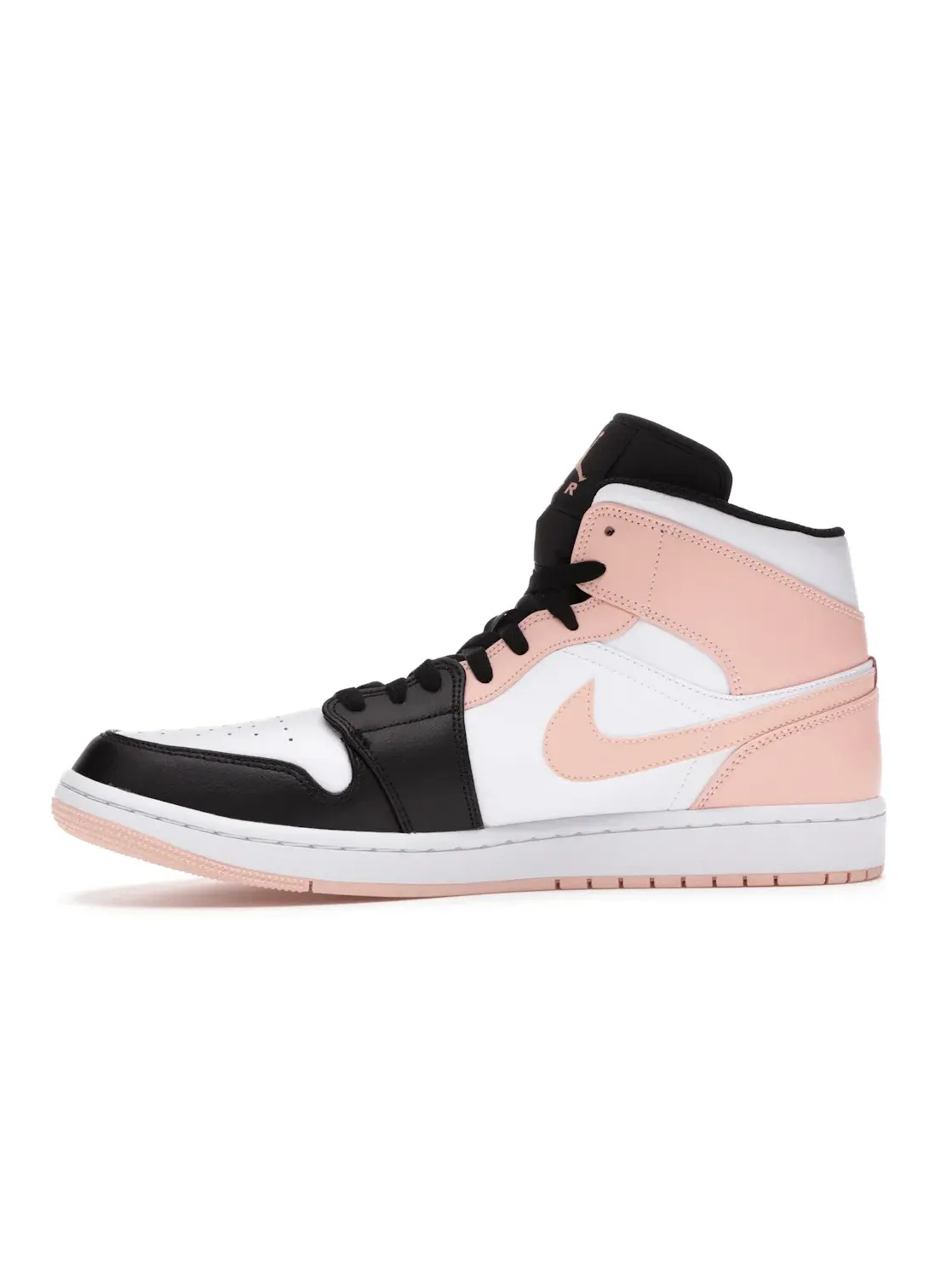 Мужские кроссовки с кожаным верхом Jordan 1 Mid — изображение 3 из 4, белый/оранжевый-черный