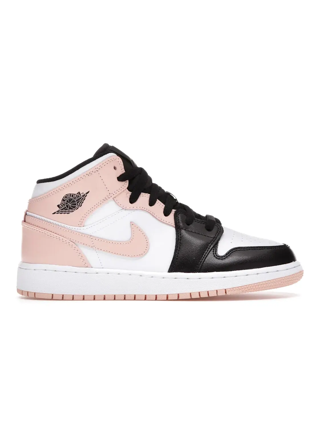 Детские кроссовки Lifestyle с цветной вставкой Jordan 1 Mid — изображение 1 из 4, белый/оранжевый-черный