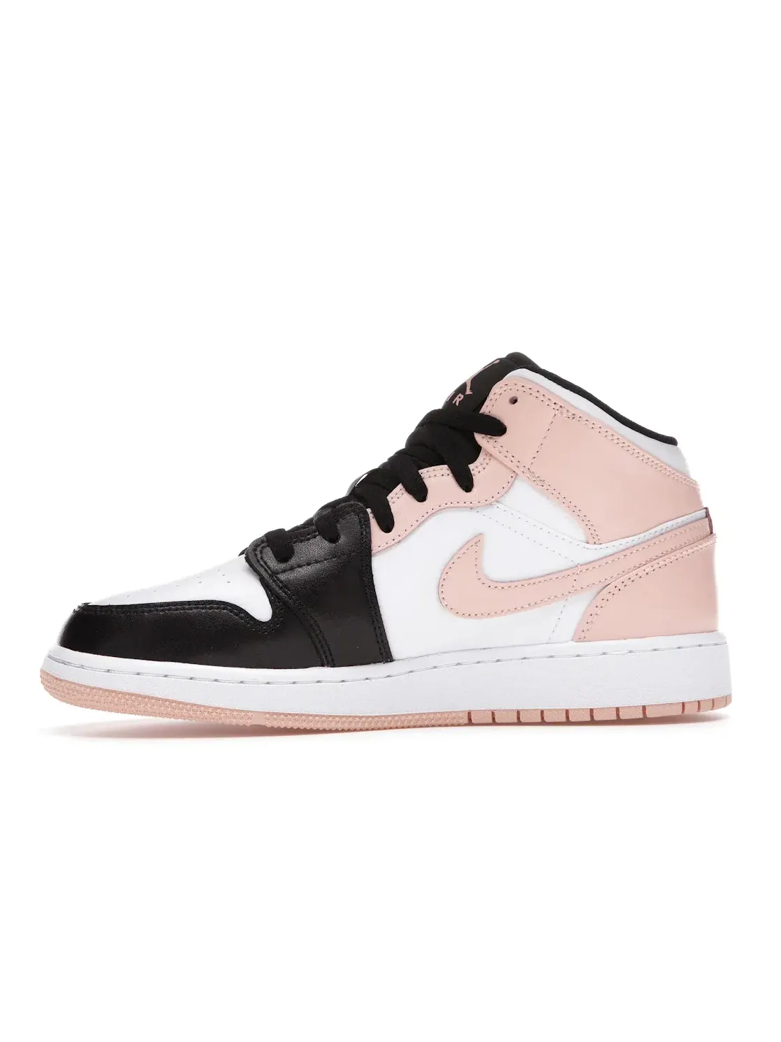 Детские кроссовки Lifestyle с цветной вставкой Jordan 1 Mid — изображение 3 из 4, белый/оранжевый-черный
