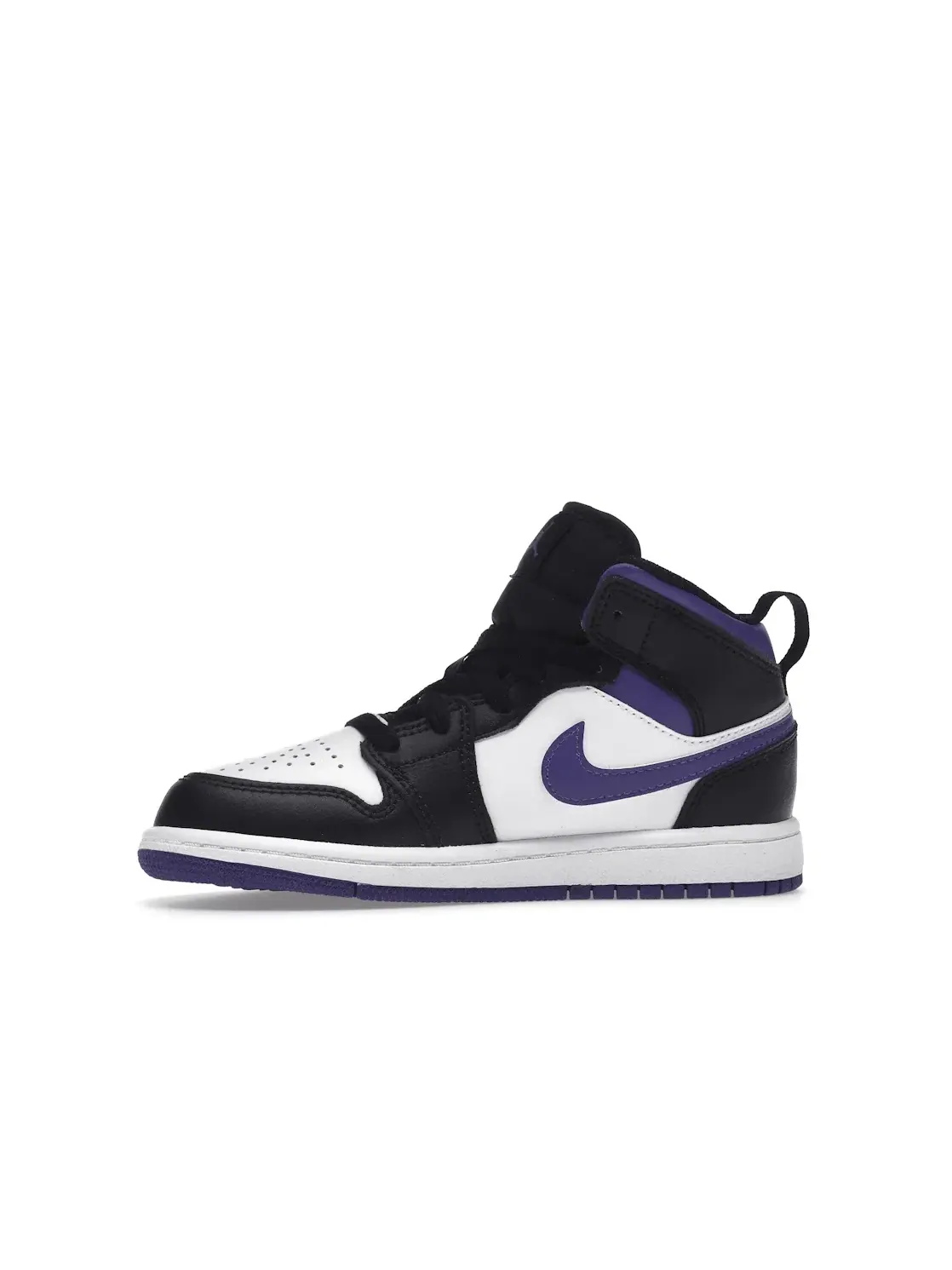 Детские кроссовки с кожаным верхом Jordan 1 Mid Jordan — изображение 3 из 4, черный/темный/белый