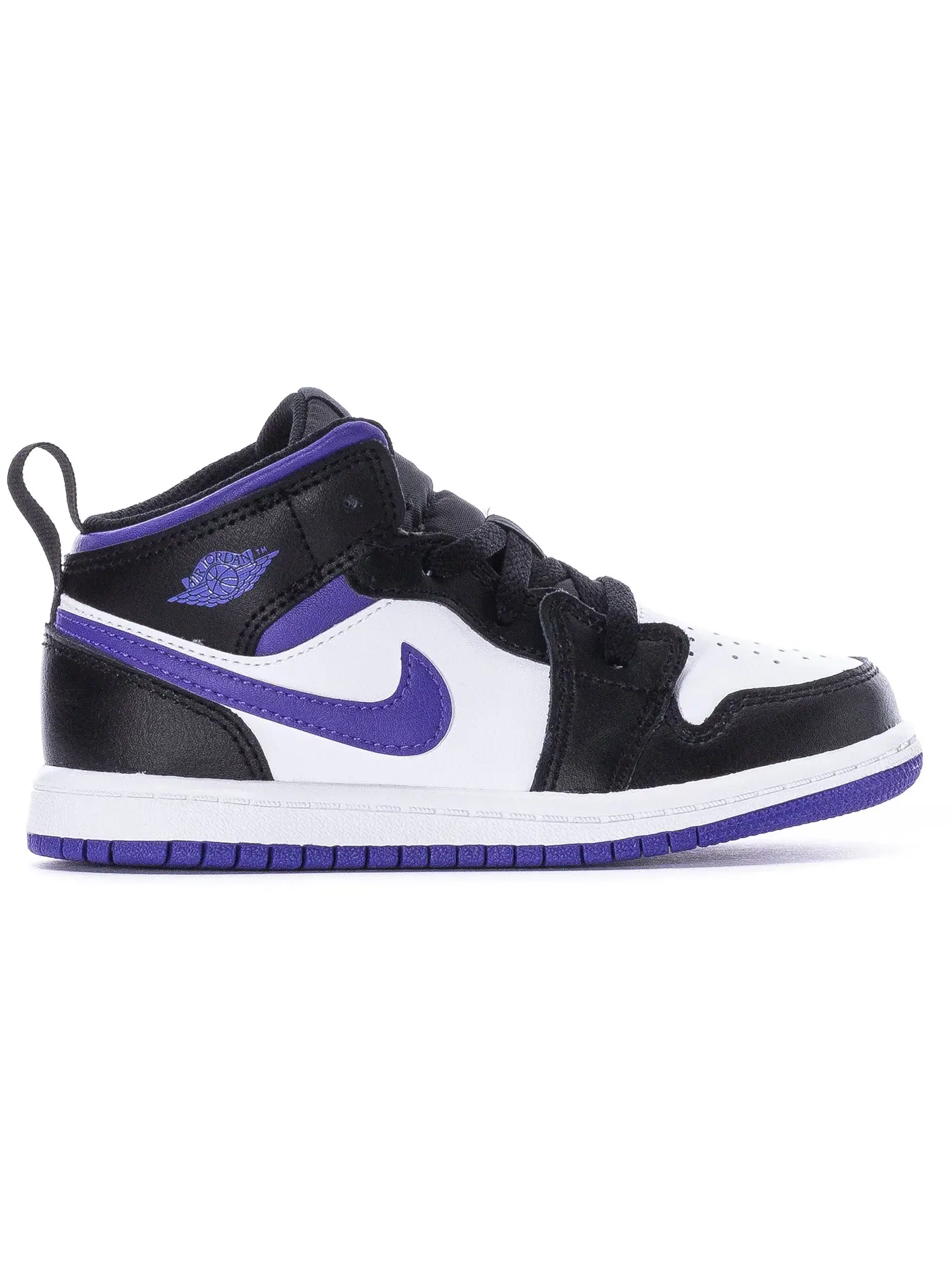 Детские кроссовки с кроссовками Jordan 1 Mid Jordan — изображение 1 из 1, черный/темный-белый