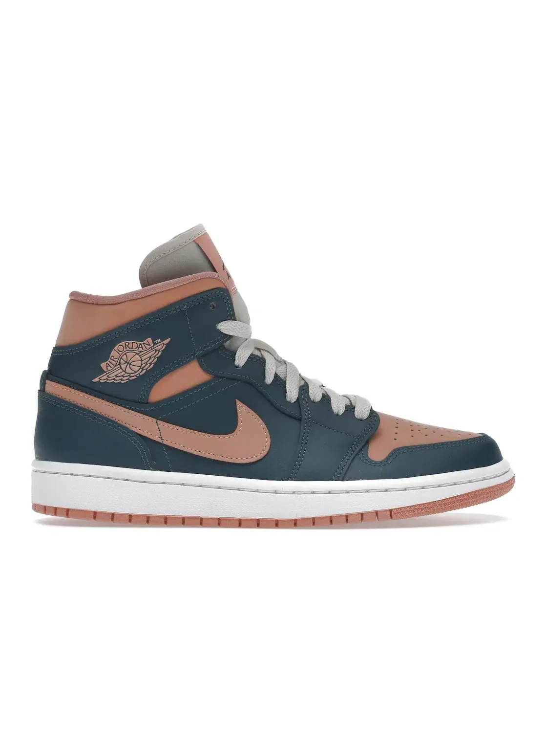 Женские кроссовки высокие с контрастной подошвой Jordan 1 Mid Jordan — изображение 1 из 4, темный зеленый