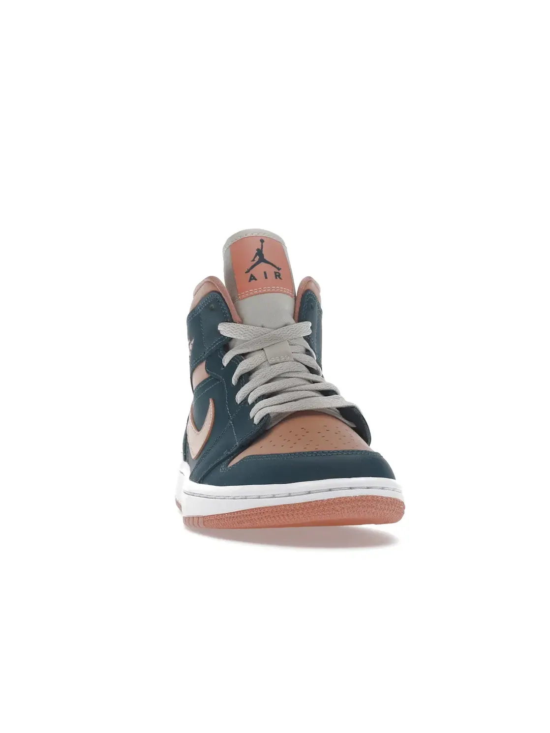 Женские кроссовки высокие с контрастной подошвой Jordan 1 Mid Jordan — изображение 2 из 4, темный зеленый
