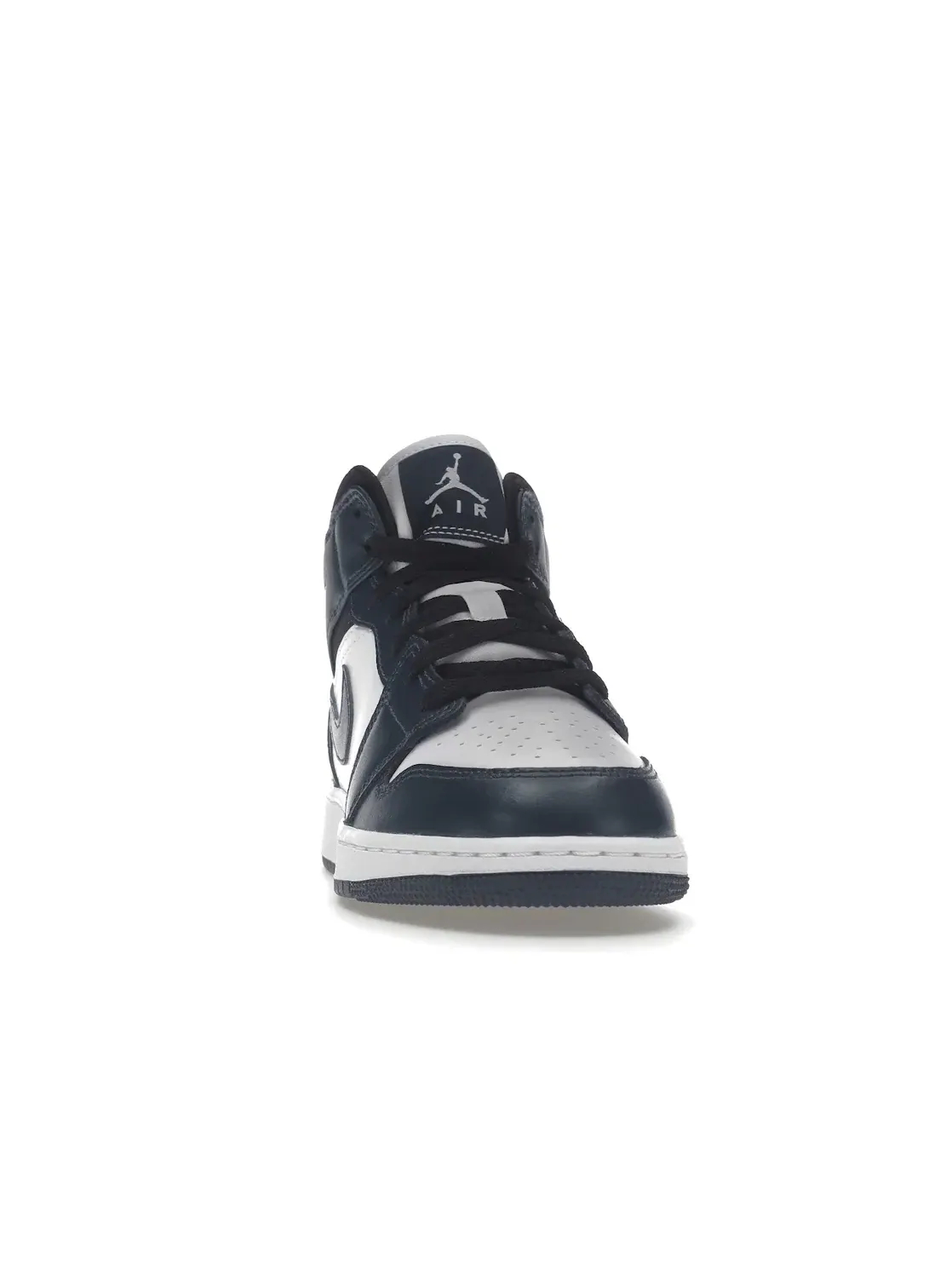 Детские кроссовки Lifestyle с перфорированным носком Jordan 1 Mid — изображение 2 из 4, темно-синий/белый-черный
