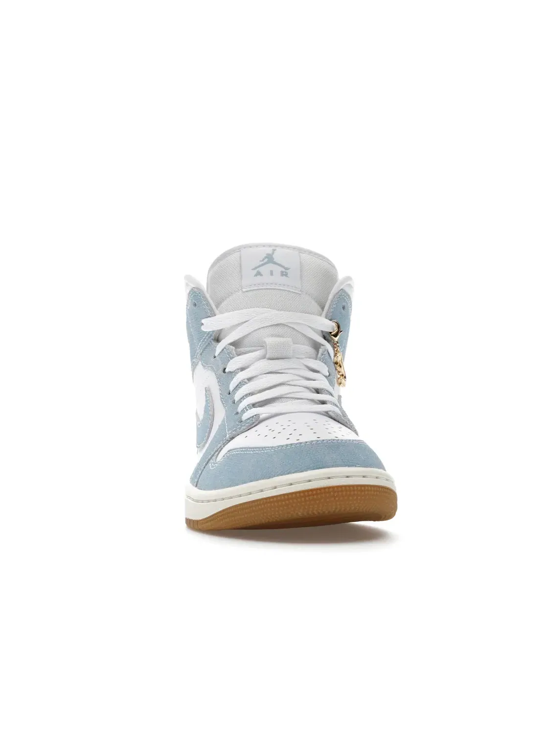Женские кроссовки Lifestyle джинсовые Jordan 1 Mid — изображение 2 из 4, светлый синий