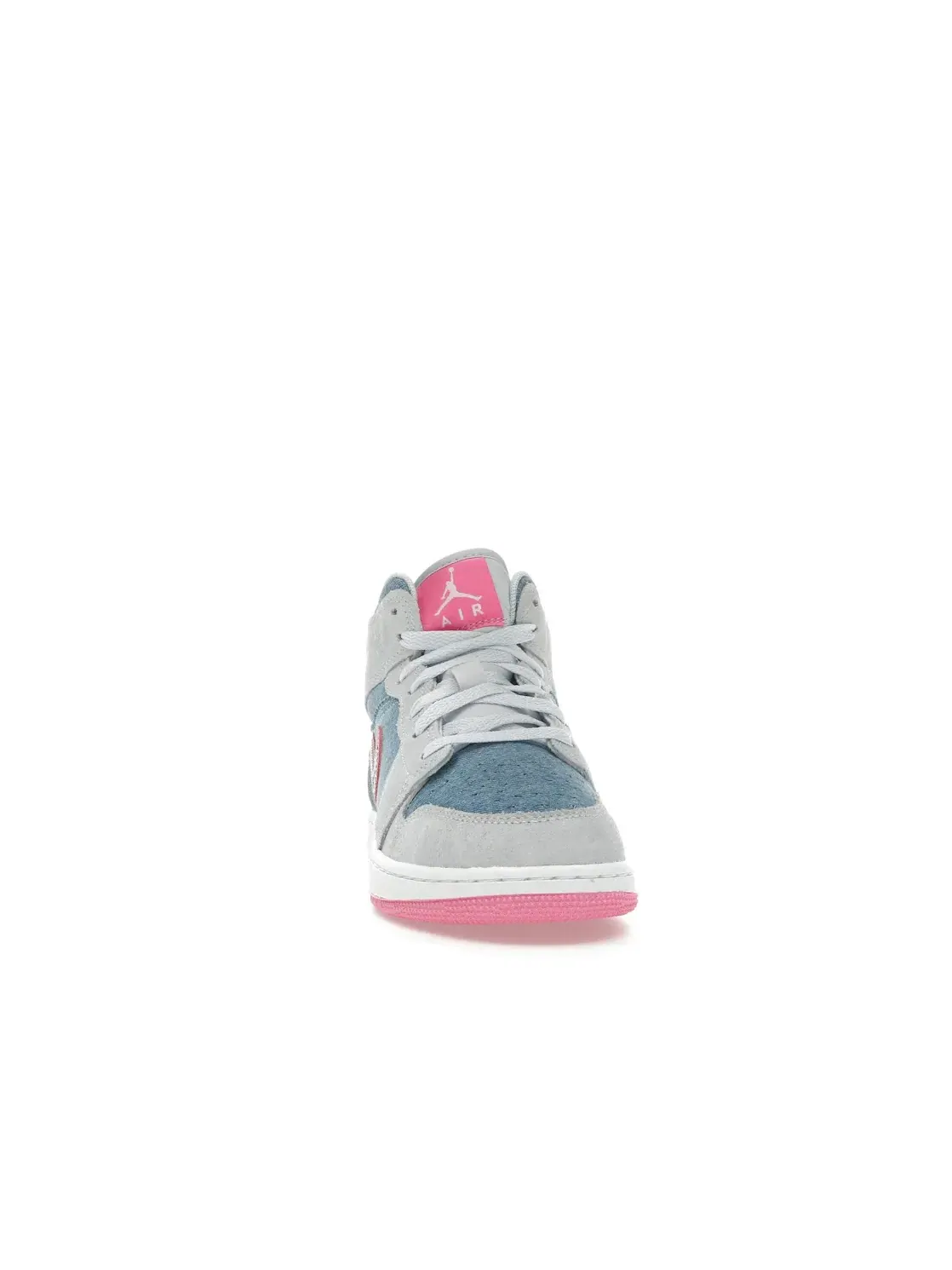 Детские кроссовки Lifestyle с принтом Jordan 1 Mid Jordan — изображение 2 из 4, белый/розовый