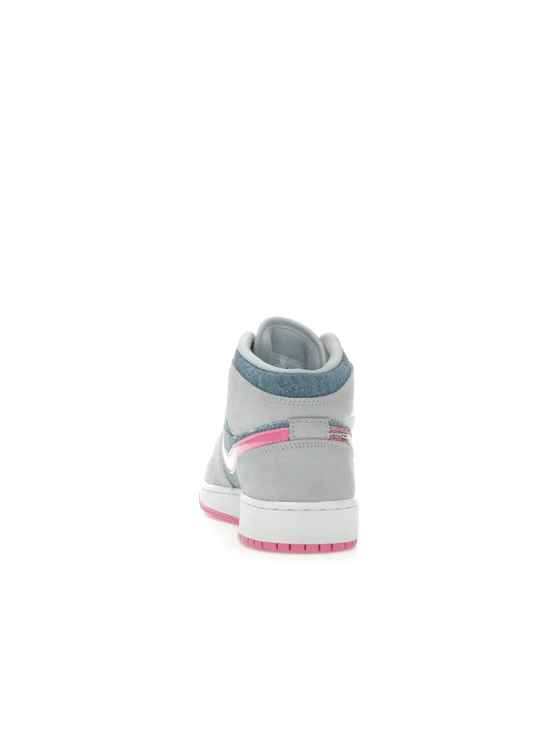 Детские кроссовки Lifestyle с принтом Jordan 1 Mid Jordan — изображение 4 из 4, белый/розовый