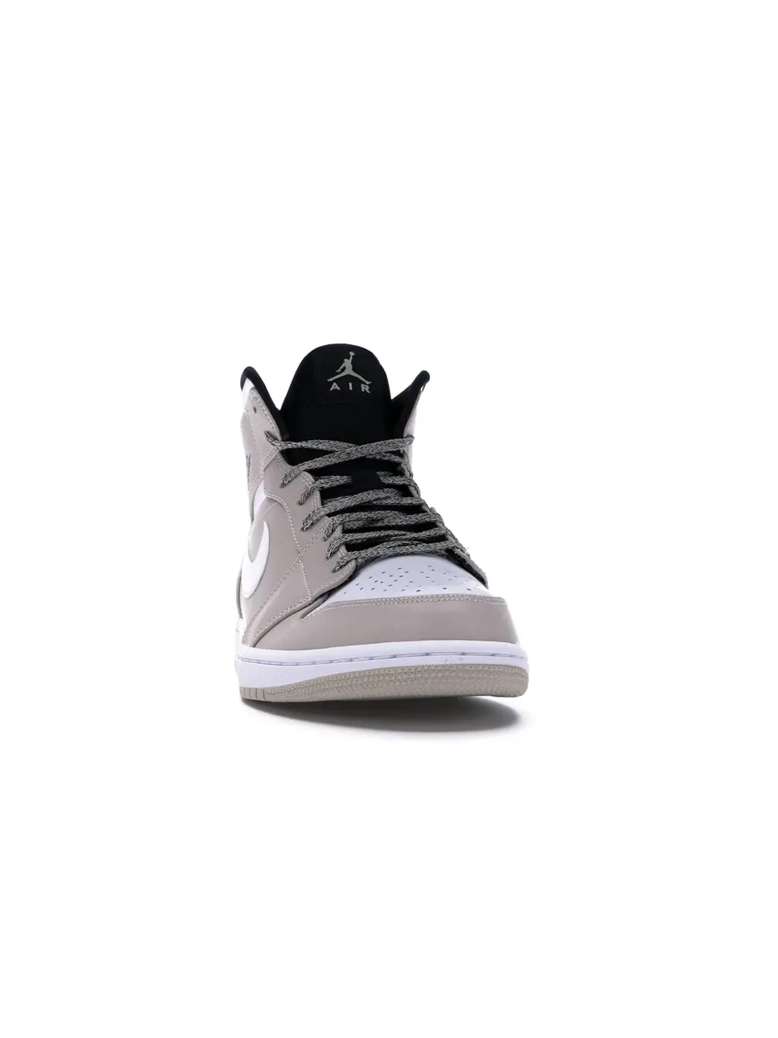 Мужские кроссовки с премиальной кожи Jordan 1 Mid Jordan — изображение 2 из 4, песочный/черный-белый