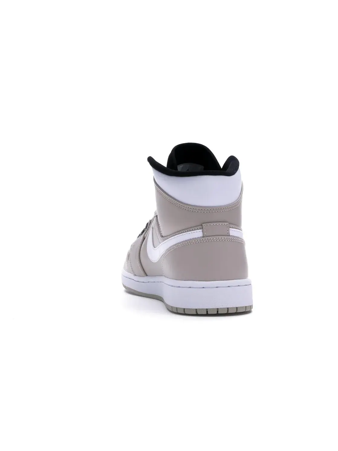 Мужские кроссовки с премиальной кожи Jordan 1 Mid Jordan — изображение 4 из 4, песочный/черный-белый