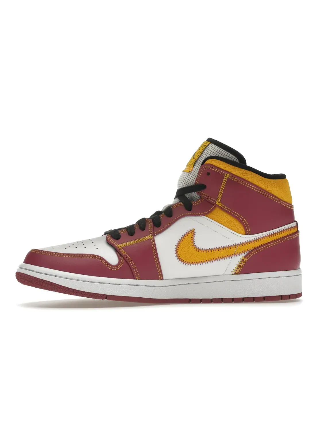 Мужские кроссовки с принтом Dia de los Muertos Jordan 1 Mid Jordan — изображение 2 из 3, белый/-оранжевый-черный