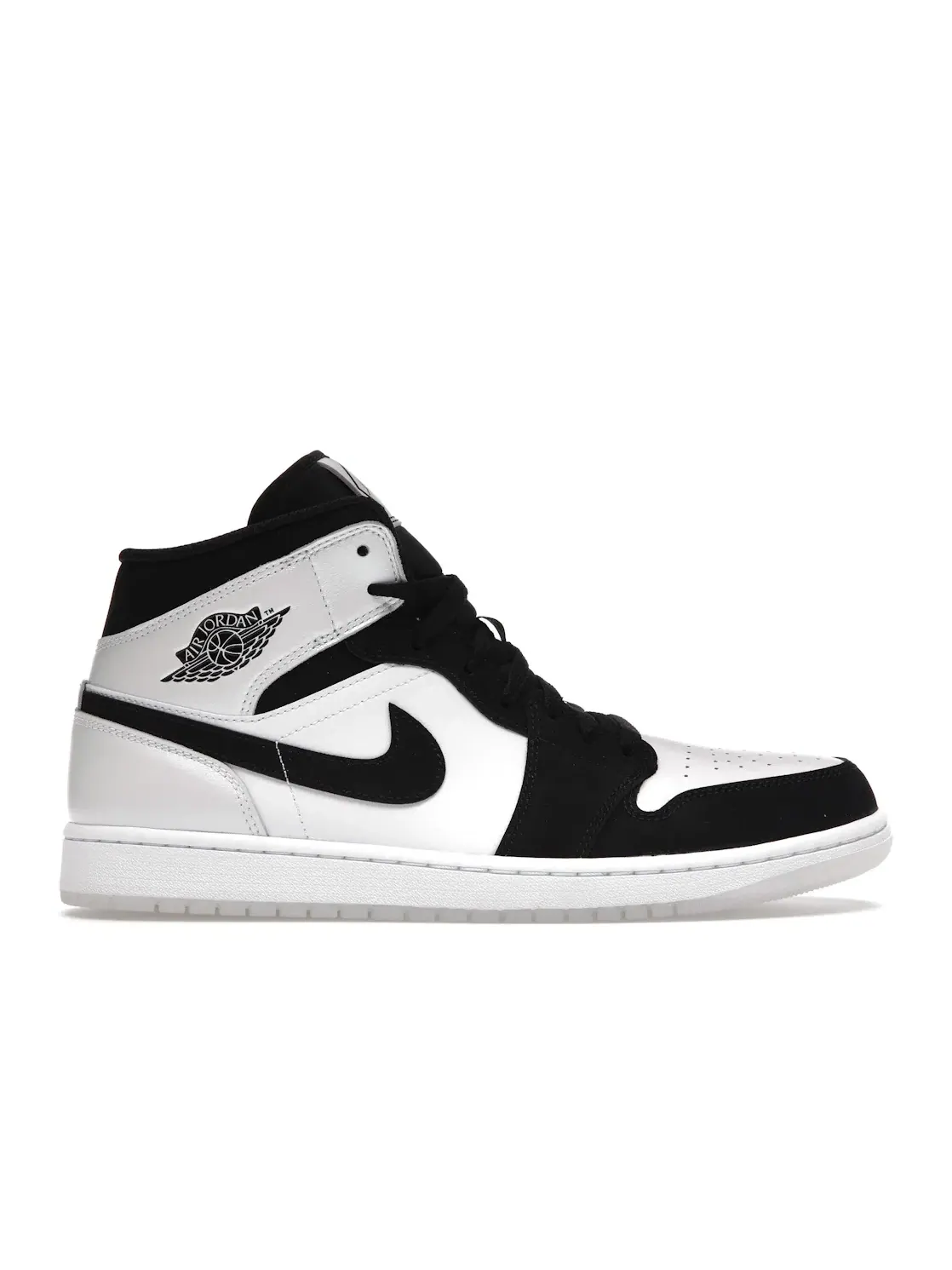 Мужские кроссовки с кожаным верхом Jordan 1 Mid — изображение 1 из 4, белый/черный