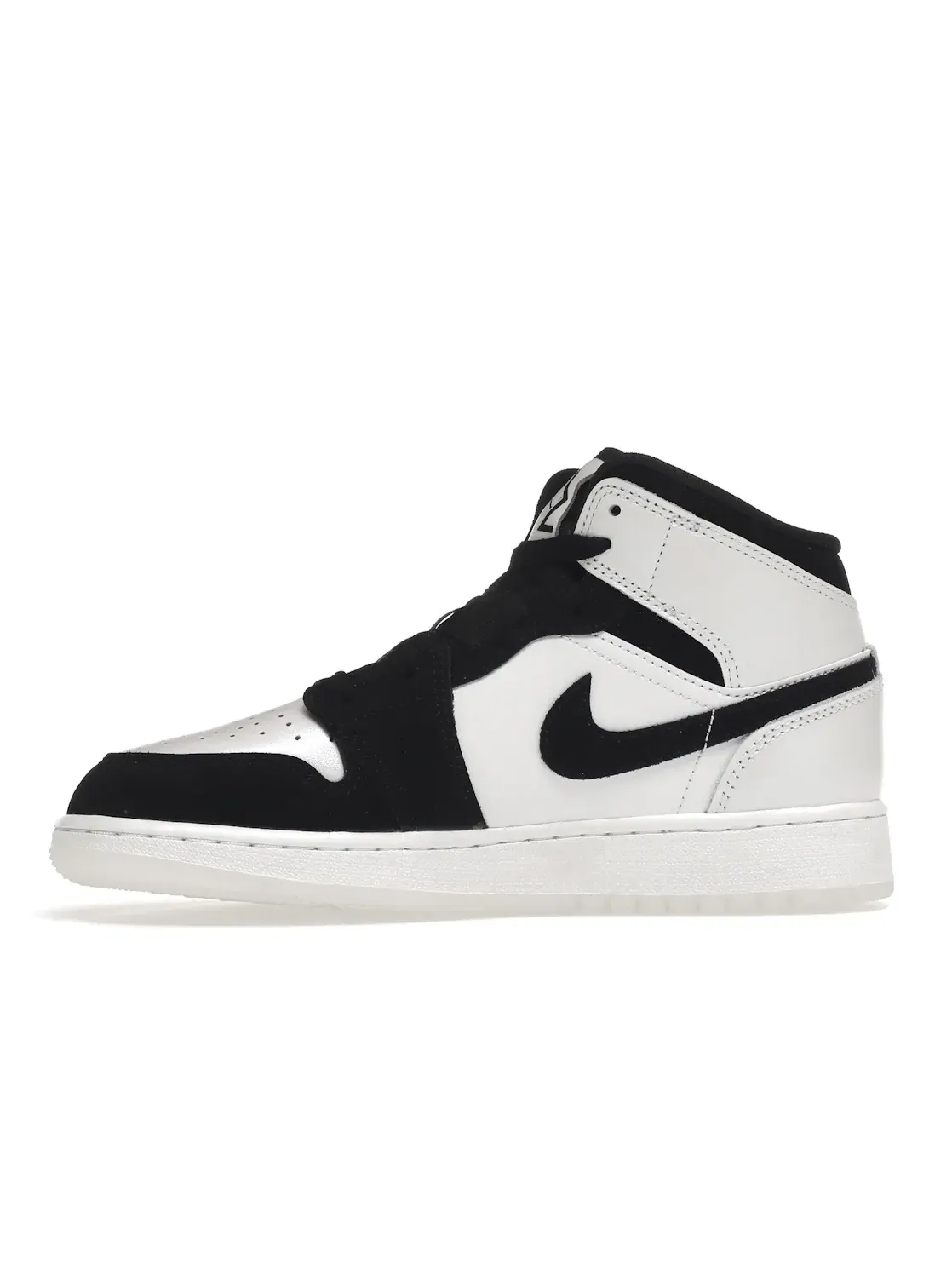 Детские кроссовки Lifestyle с принтом Diamond Shorts Jordan 1 Mid Jordan — изображение 3 из 4, белый/мульти-/черный