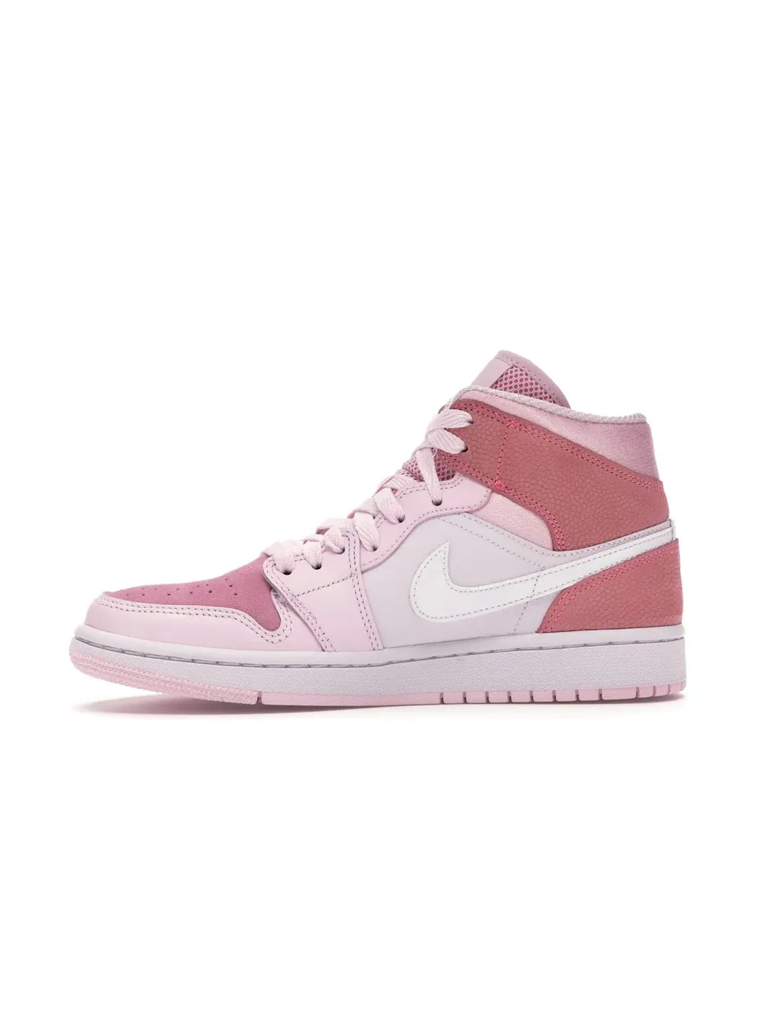 Женские кроссовки с принтом Jordan 1 Mid Jordan — изображение 3 из 4, розовый/белый-розовый