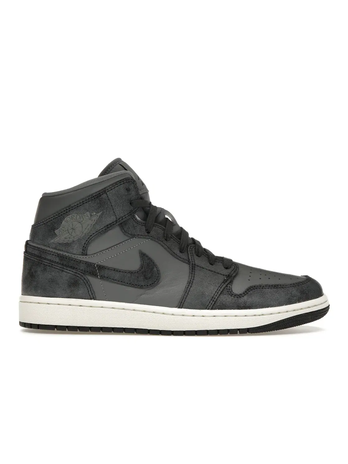Женские кроссовки дымчато-серые Jordan 1 Mid Jordan — изображение 1 из 4, серый/черный