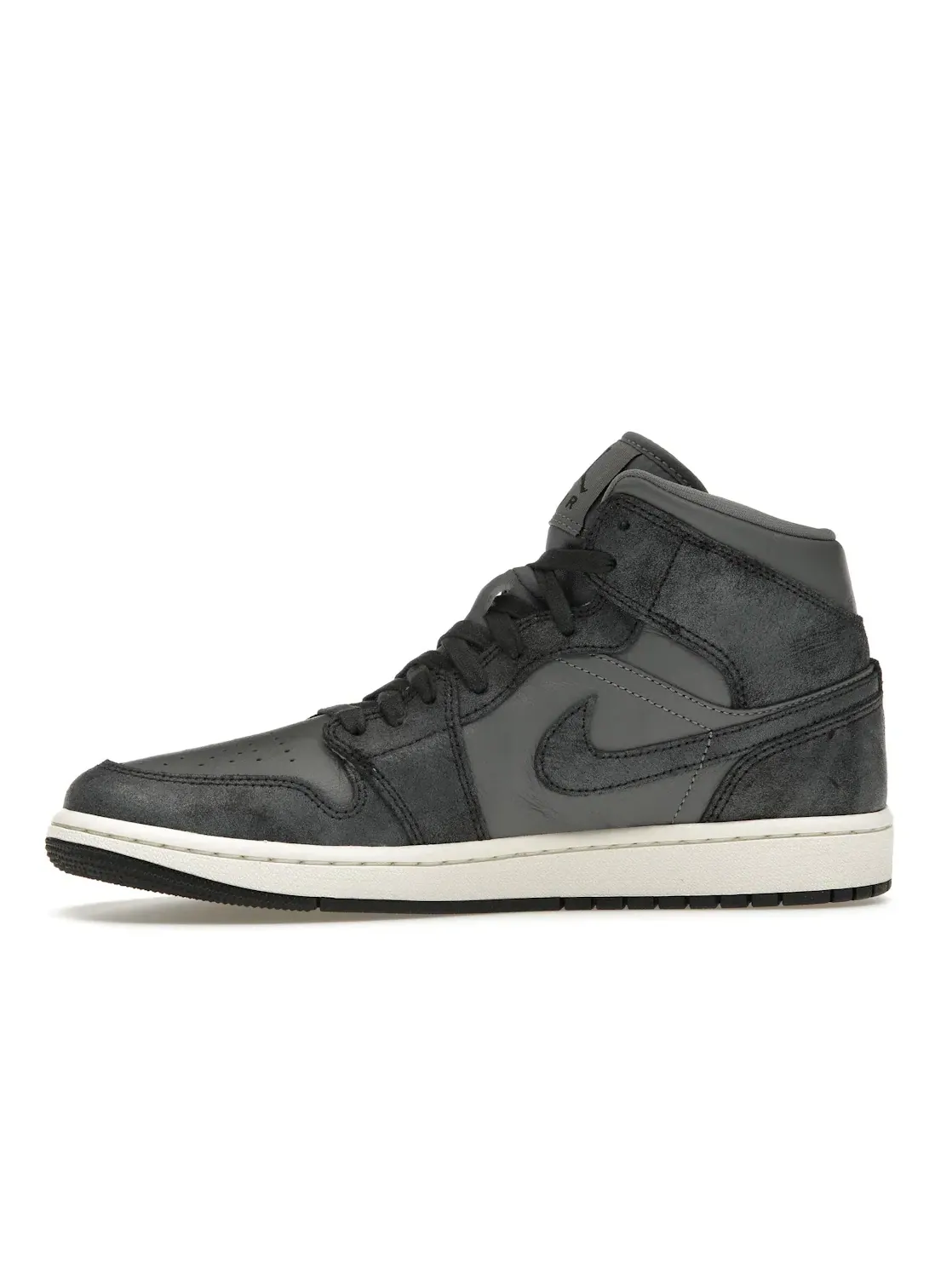 Женские кроссовки дымчато-серые Jordan 1 Mid Jordan — изображение 3 из 4, серый/черный