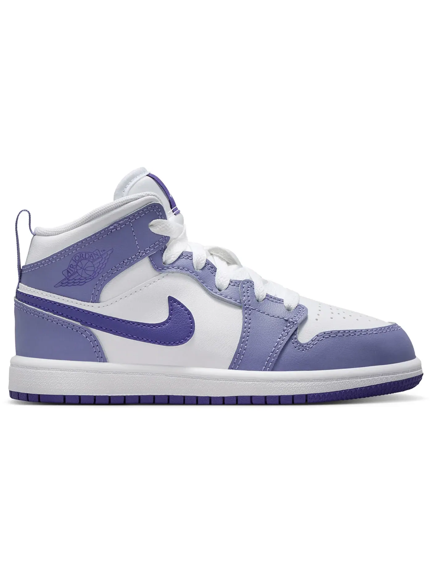 Детские кроссовки с высоким берцем Jordan 1 Mid Jordan Dusty Amethyst/White/Court Purple — изображение 1 из 1